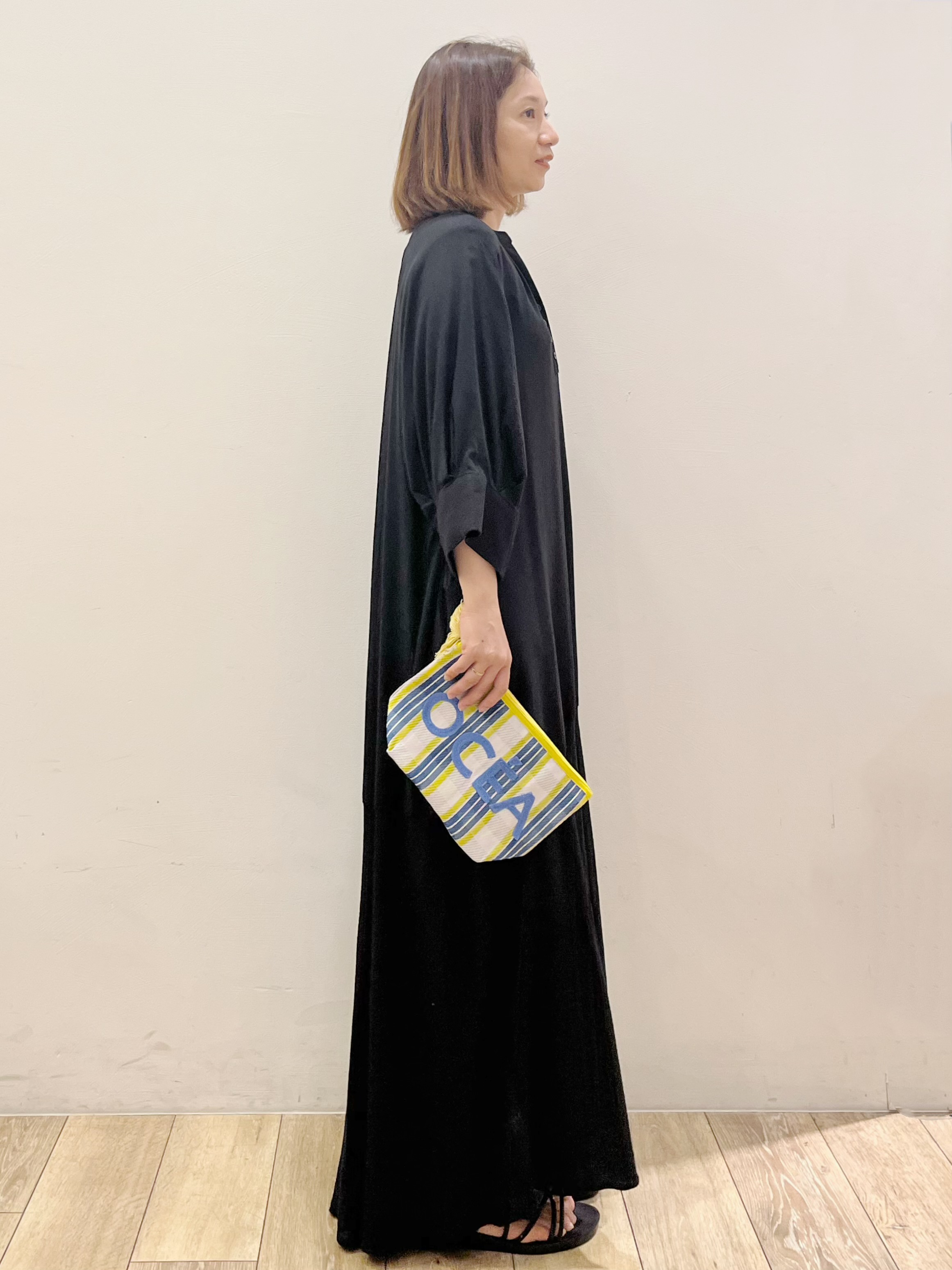 kcさんの「OPAQUE.CLIP｜キーネックロングワンピース【洗える】」を使ったコーディネート