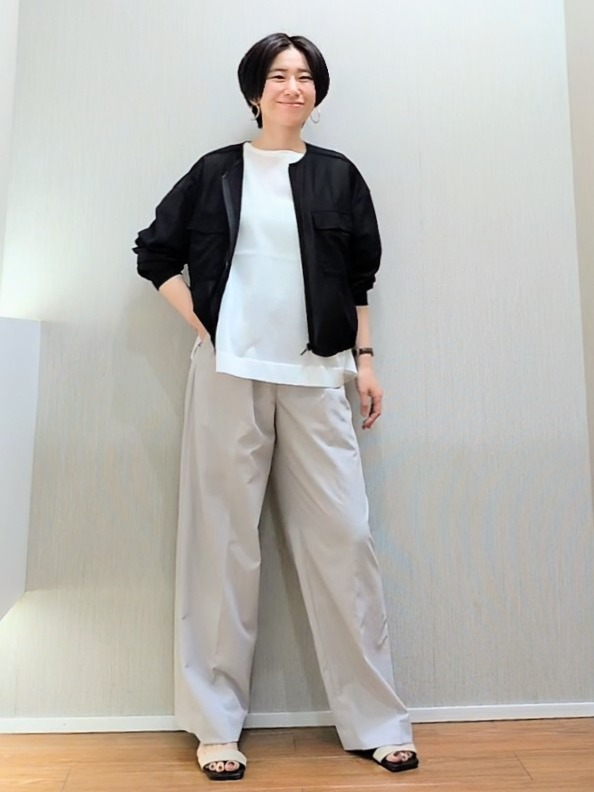 ミズタさんの「UNTITLED｜◆【洗える】シアーブルゾン」を使ったコーディネート