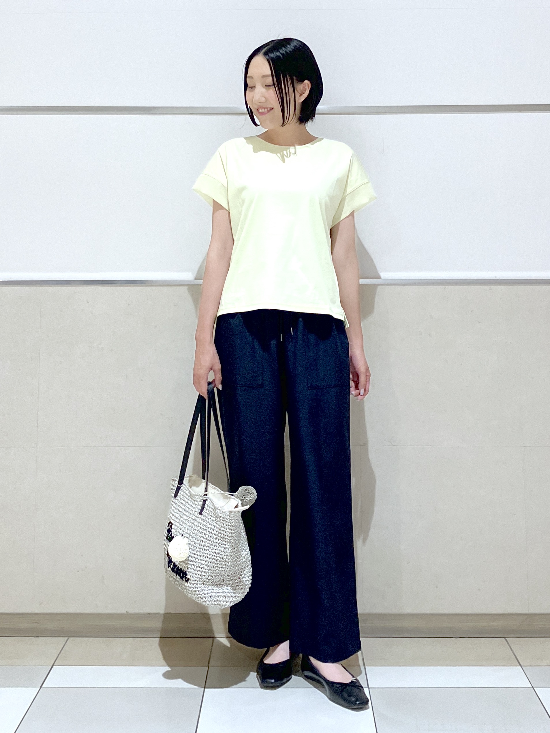 eriko さんの「Dessin｜【UVカット/接触冷感】美光沢カットソー」を使ったコーディネート