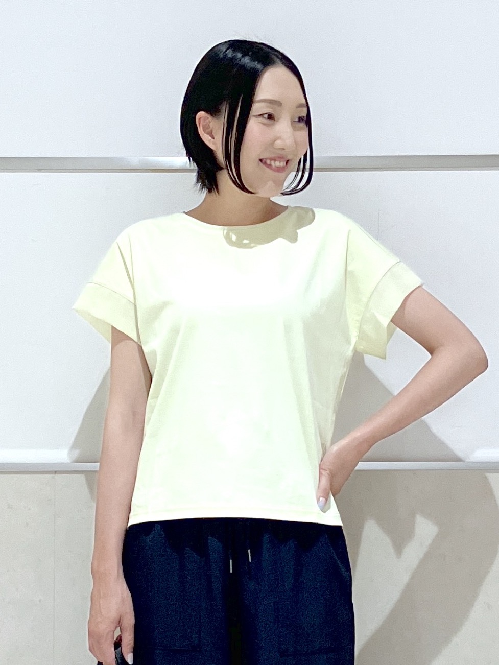 eriko さんの「Dessin｜【UVカット/接触冷感】美光沢カットソー」を使ったコーディネート