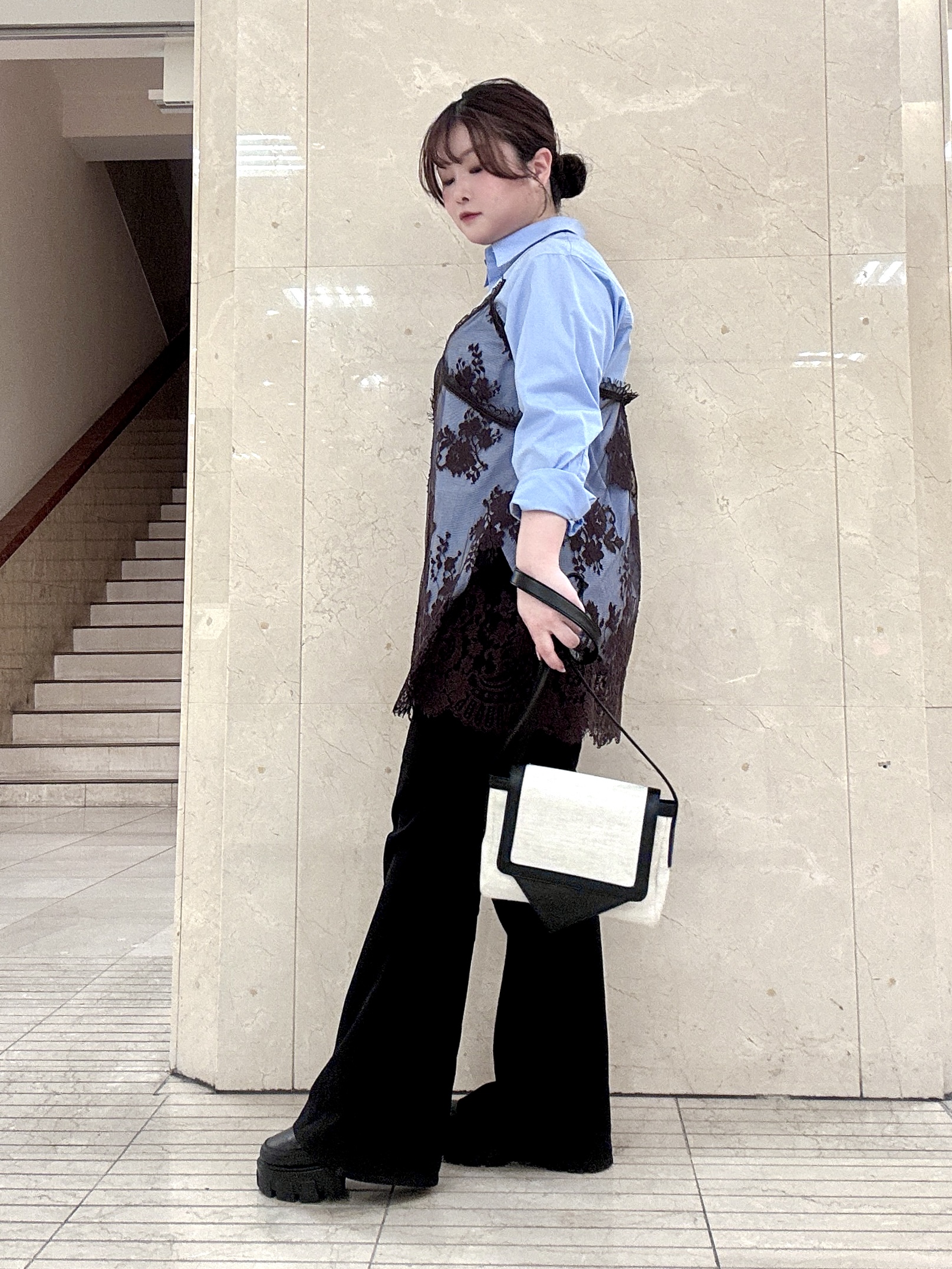 mさんの「HIROKO HAYASHI｜TRIS（トリス）ショルダーバッグS」を使ったコーディネート