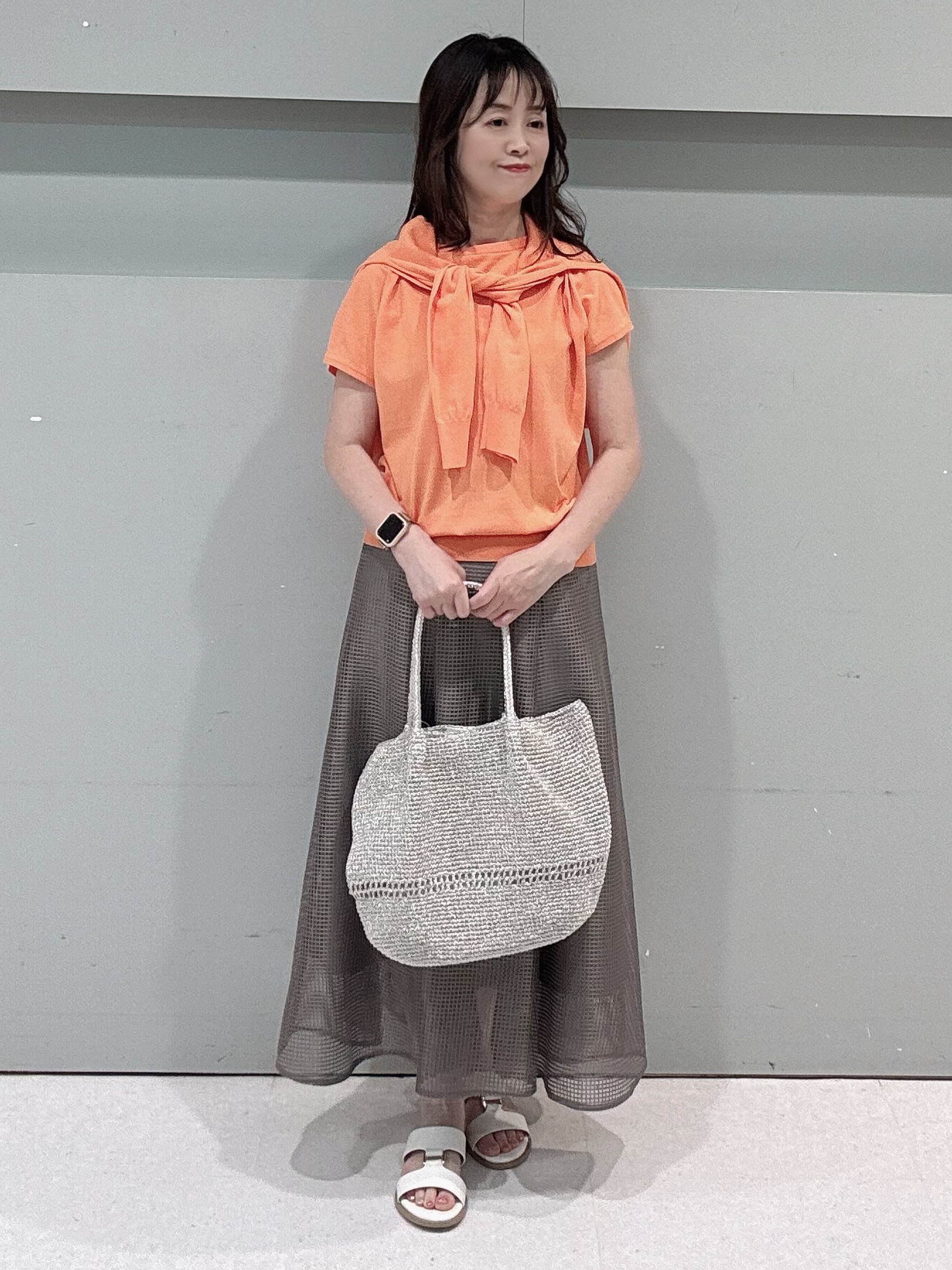 makiさんの「UNTITLED｜◆【9色展開/アンサンブル可】コットンクルーネックカーディガン」を使ったコーディネート