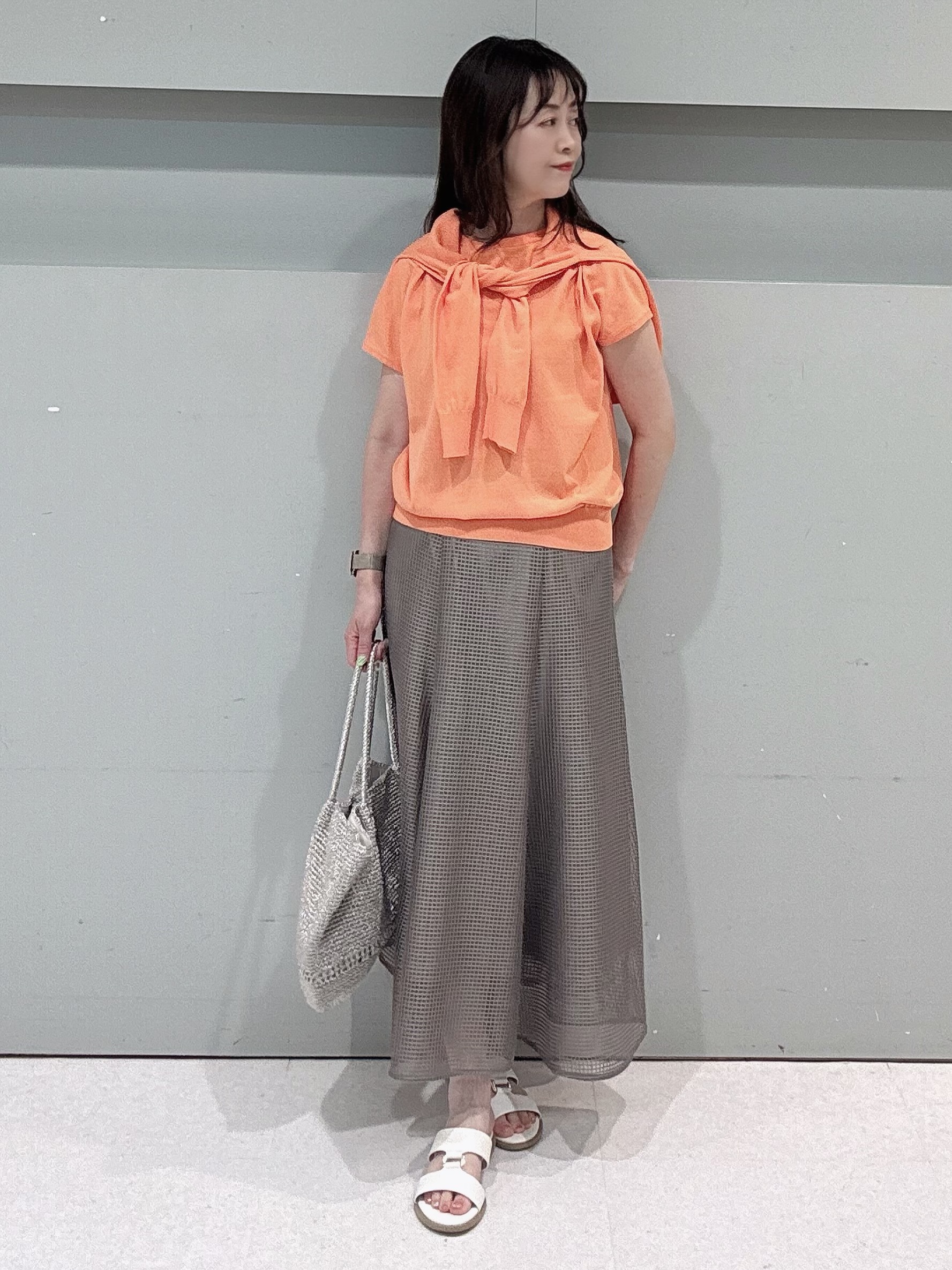 makiさんの「UNTITLED｜◆【9色展開/アンサンブル可】コットンクルーネックカーディガン」を使ったコーディネート