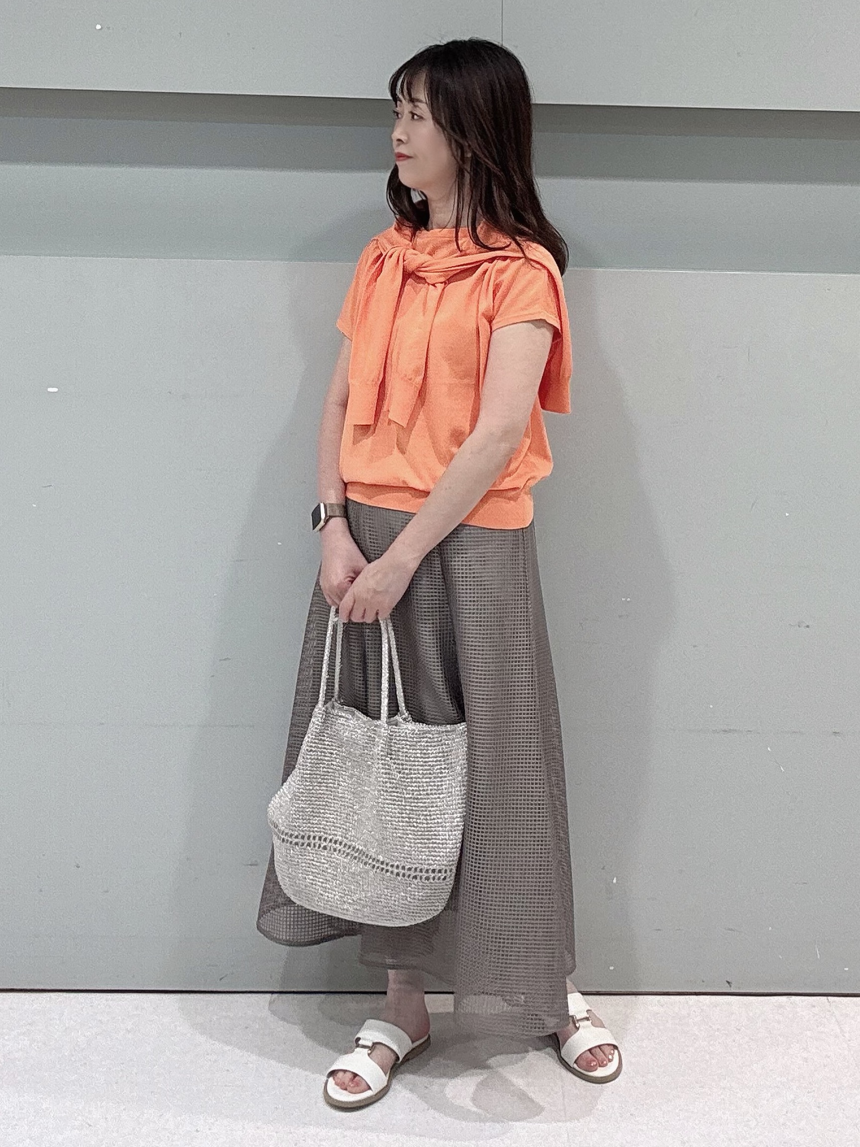 makiさんの「UNTITLED｜◆【9色展開/アンサンブル可】コットンクルーネックカーディガン」を使ったコーディネート