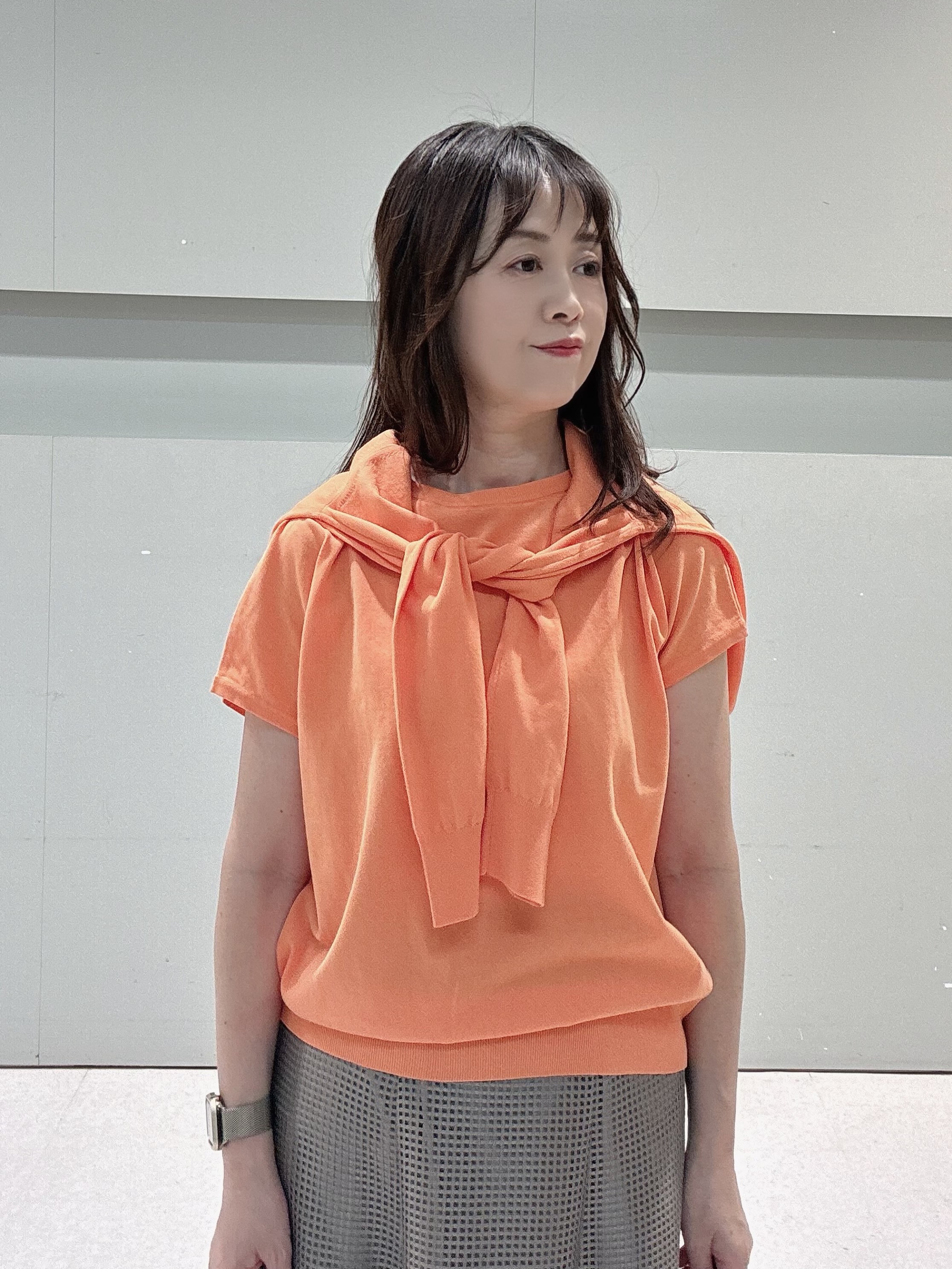 makiさんの「UNTITLED｜◆【9色展開/アンサンブル可】コットンクルーネックカーディガン」を使ったコーディネート