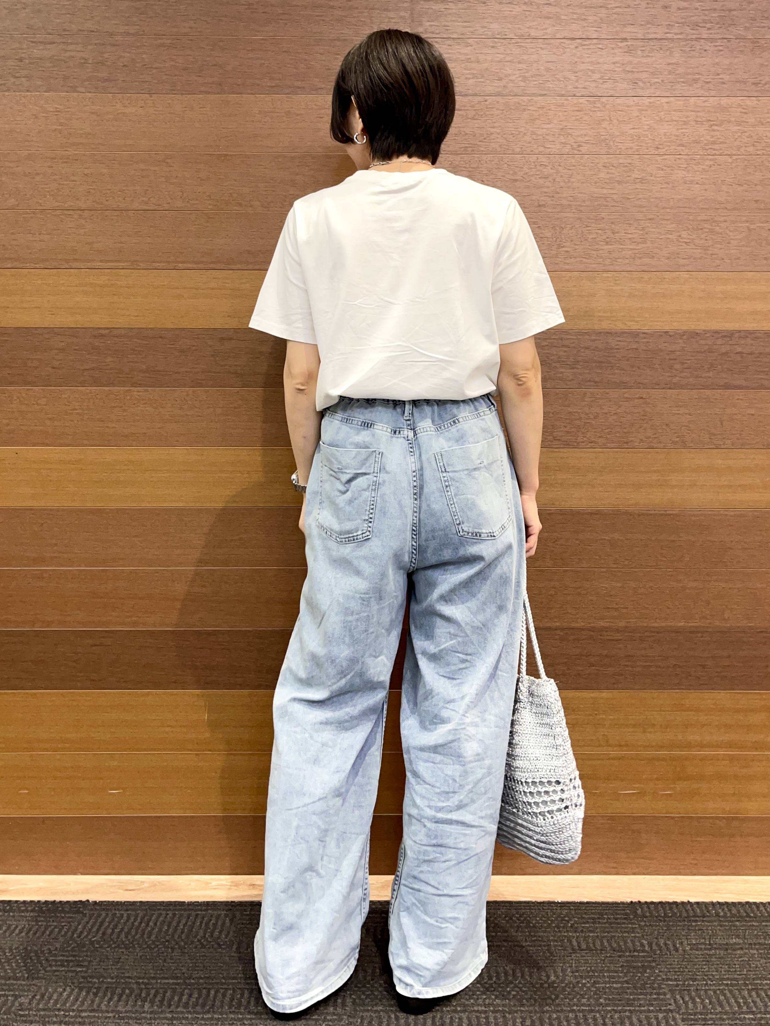 umiさんの「OPAQUE.CLIP｜【接触冷感／吸水速乾／防シワ】リネンライクテーラードジャケット《洗濯機OK》」を使ったコーディネート