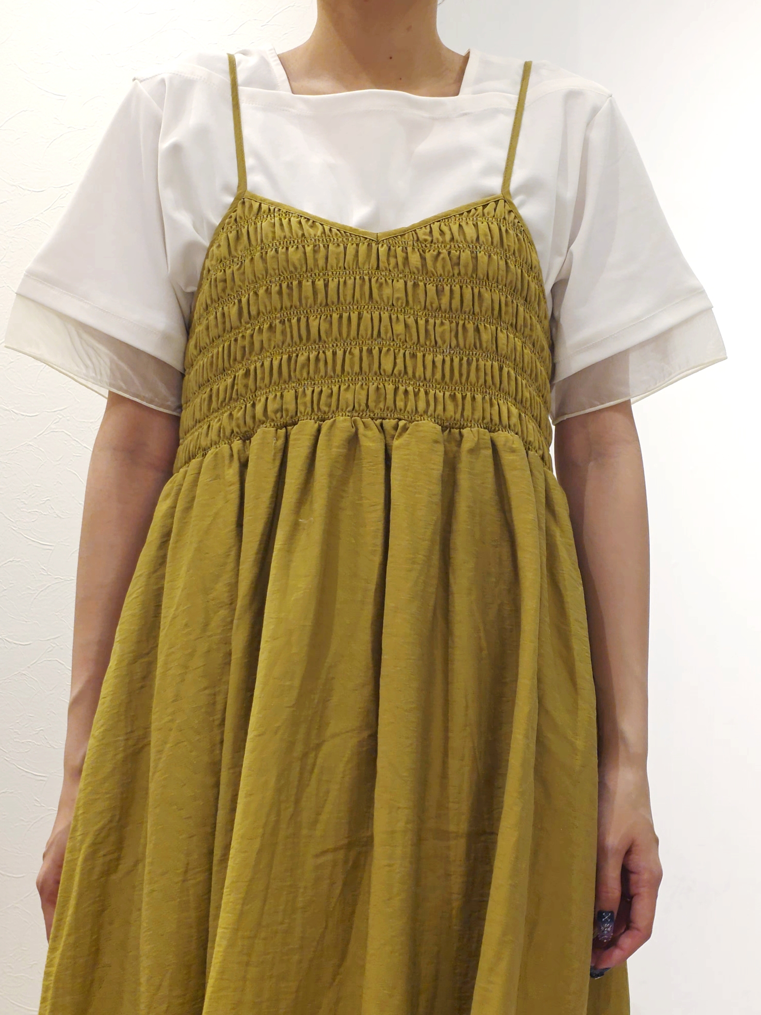 ケイさんの「grove｜【二の腕カバー/UVカット】袖口シアースクエアネックTシャツ」を使ったコーディネート