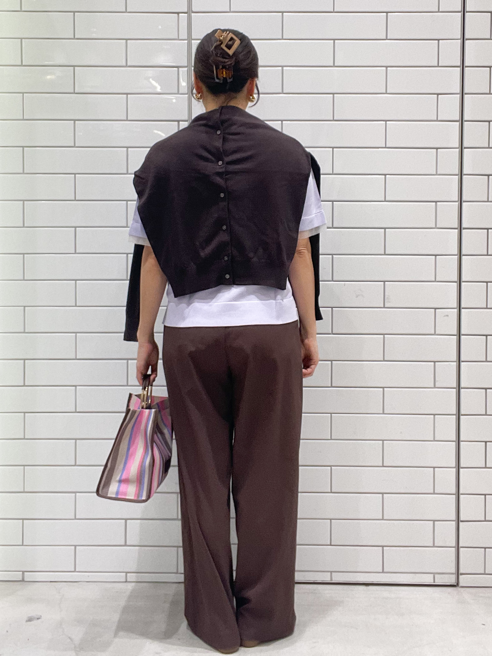 oiさんの「OPAQUE.CLIP｜クルーネックニットカーディガン【洗える／抗ピル】」を使ったコーディネート