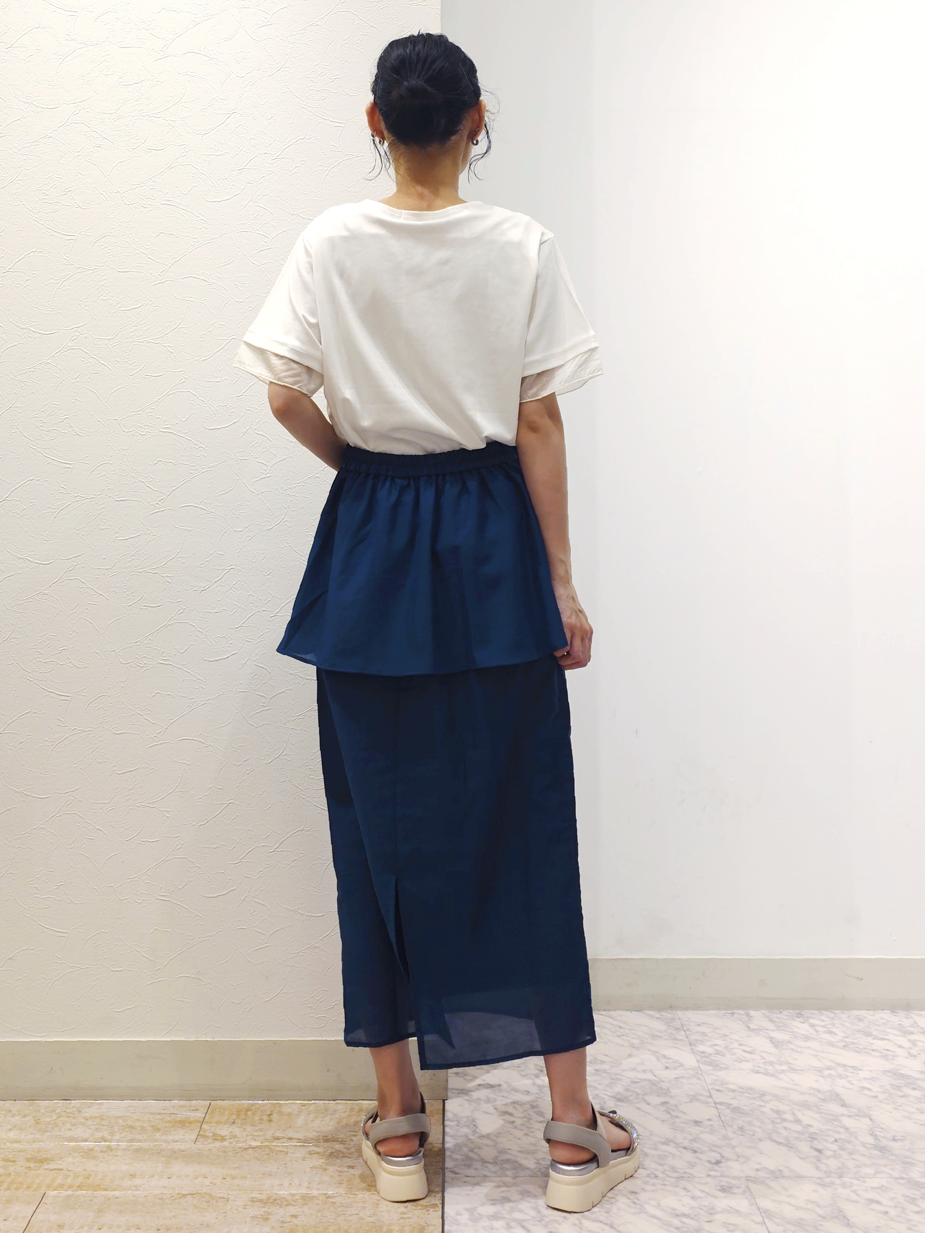 ケイさんの「grove｜【二の腕カバー/UVカット】袖口シアースクエアネックTシャツ」を使ったコーディネート