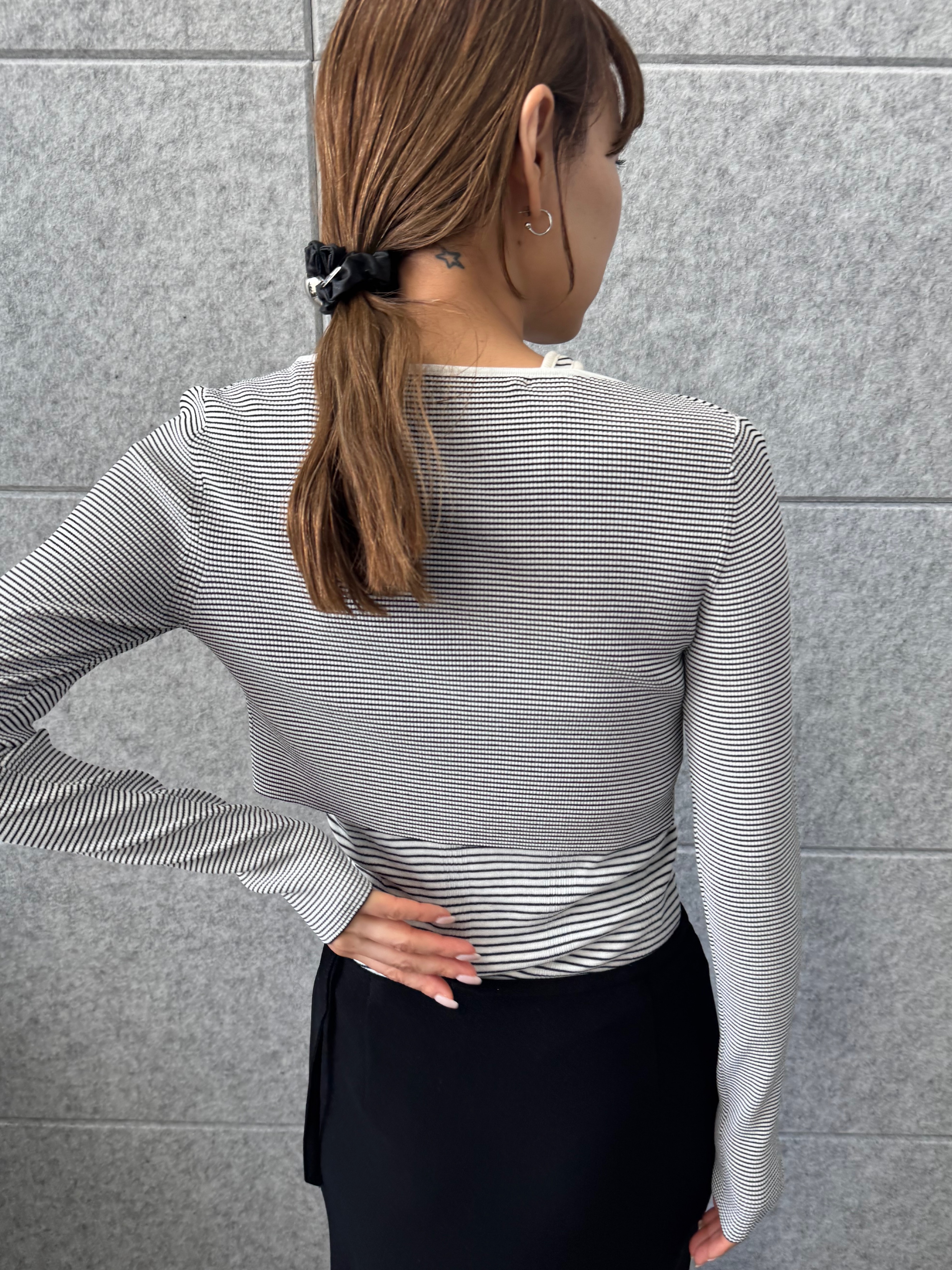 designer yukaさんの「CODE A｜【Re】stretch hook cardigan」を使ったコーディネート