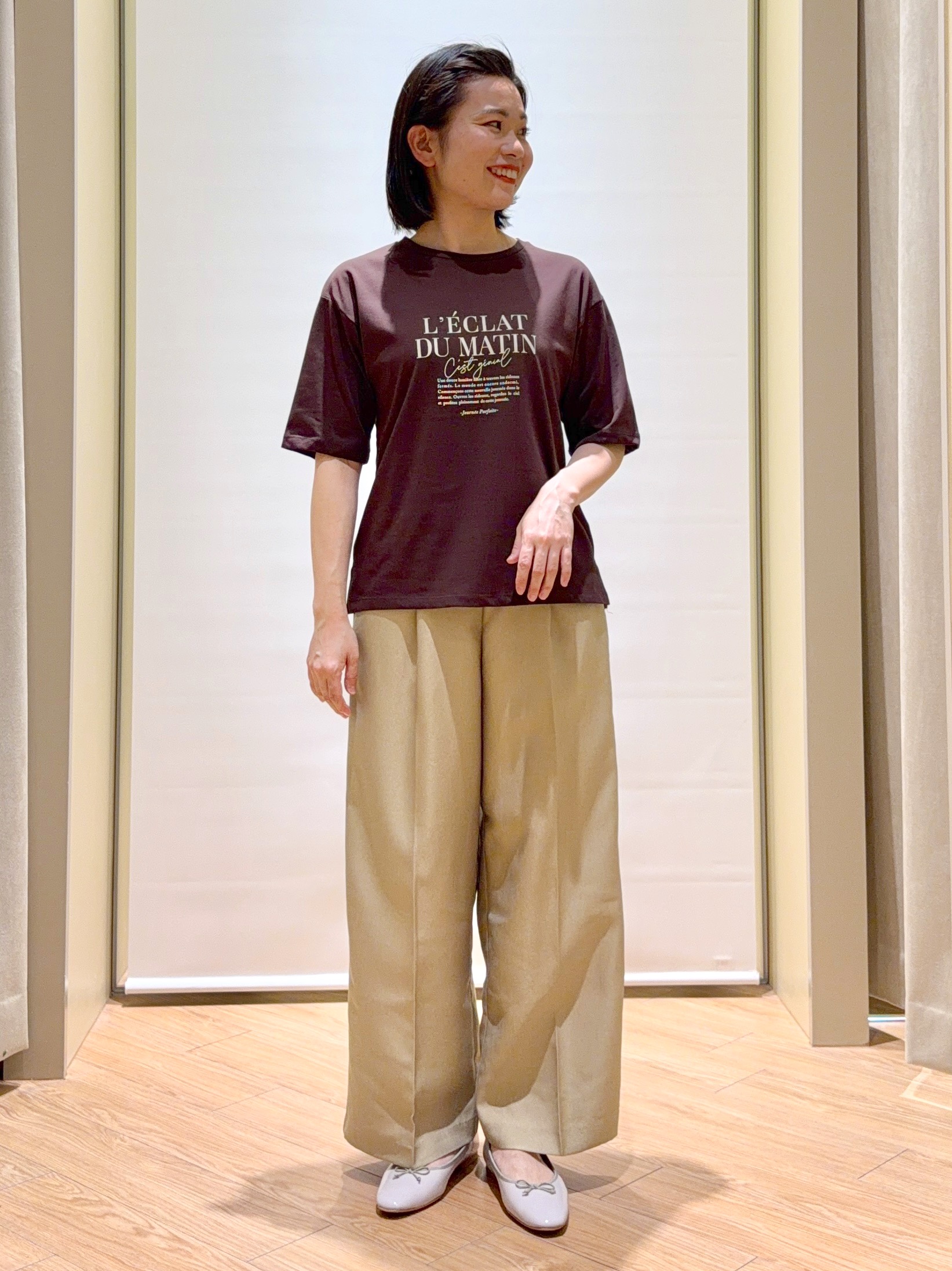 あんりさんの「grove｜【洗える】大人のストライプ フーディシャツ」を使ったコーディネート