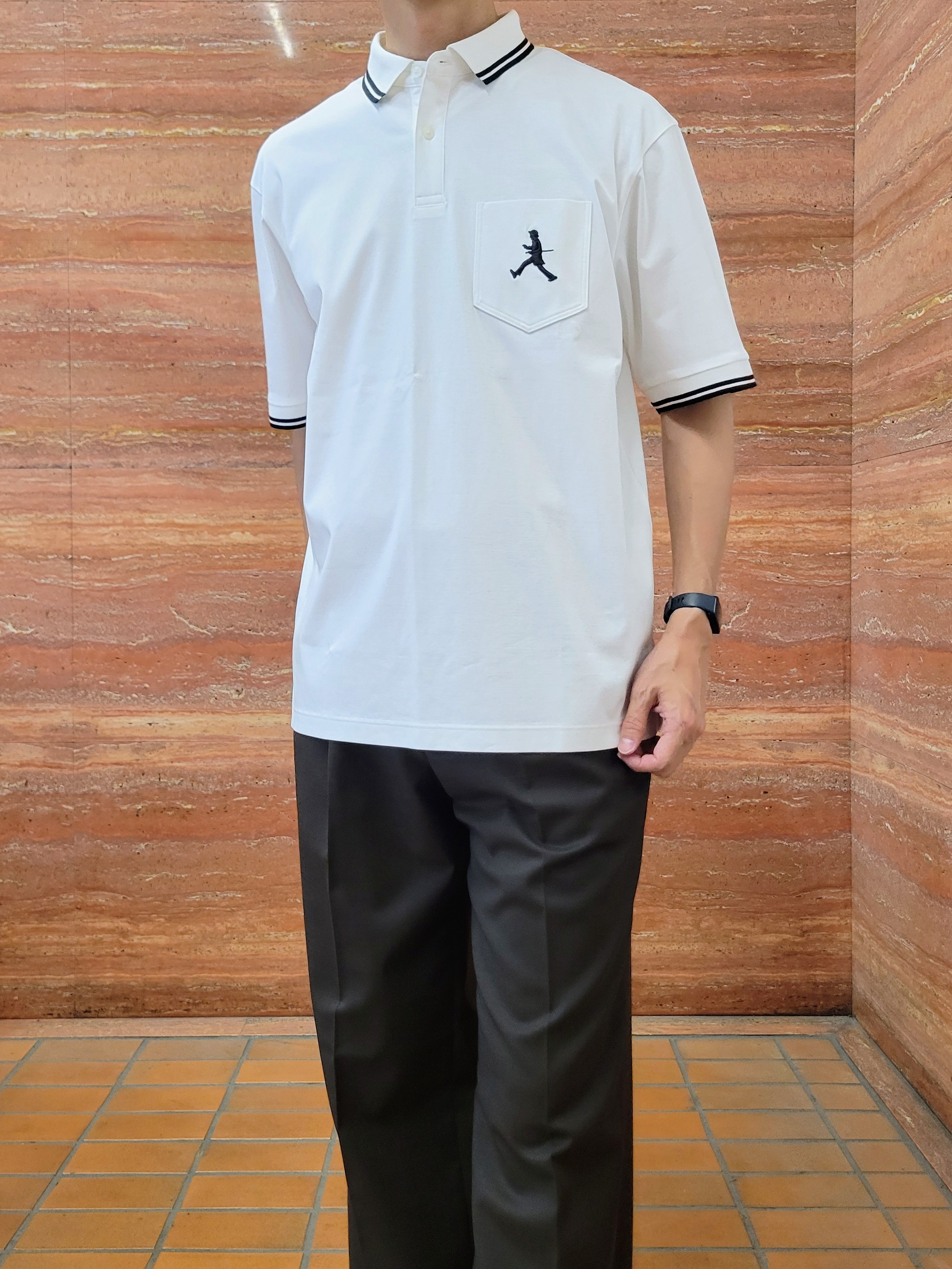 piroyaさんの「TAKEO KIKUCHI｜【BOWLER HAT LABEL】アイスクリアコットン ボーラーハットウォーカー ポロシャツ」を使ったコーディネート