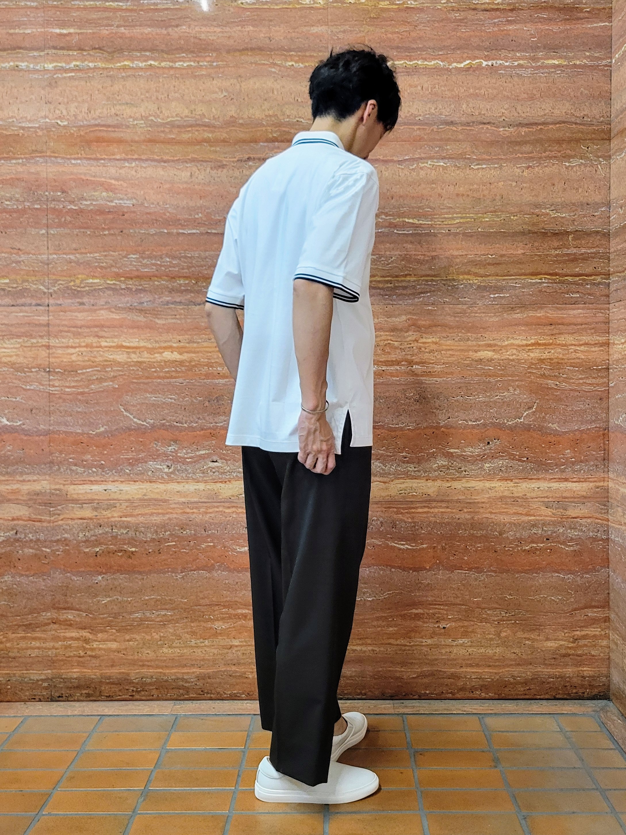 piroyaさんの「TAKEO KIKUCHI｜【BOWLER HAT LABEL】アイスクリアコットン ボーラーハットウォーカー ポロシャツ」を使ったコーディネート