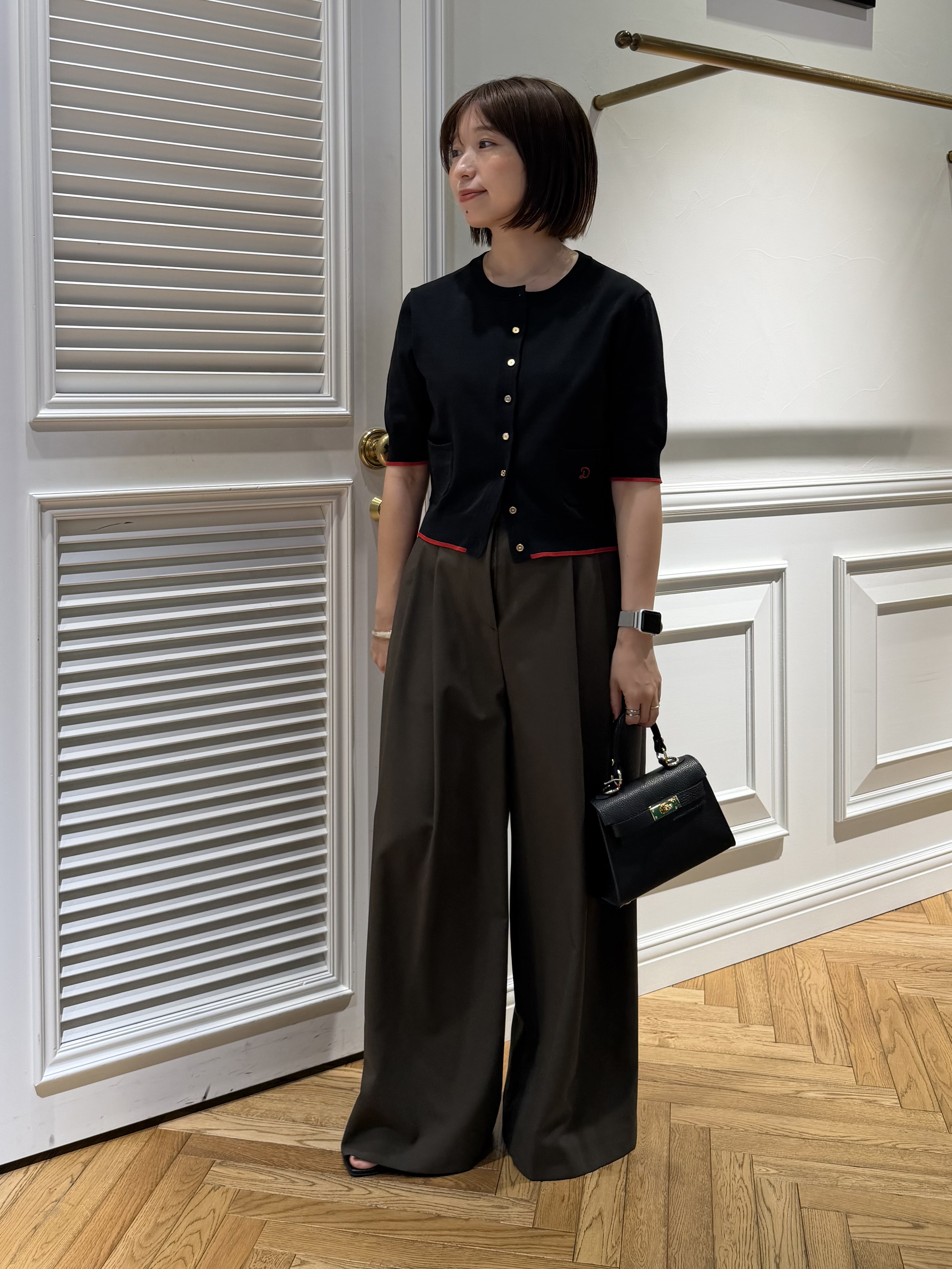 つじ まこさんの「DRESSTERIOR｜【UVカット/ウォッシャブル】クールタッチ ニットカーディガン」を使ったコーディネート