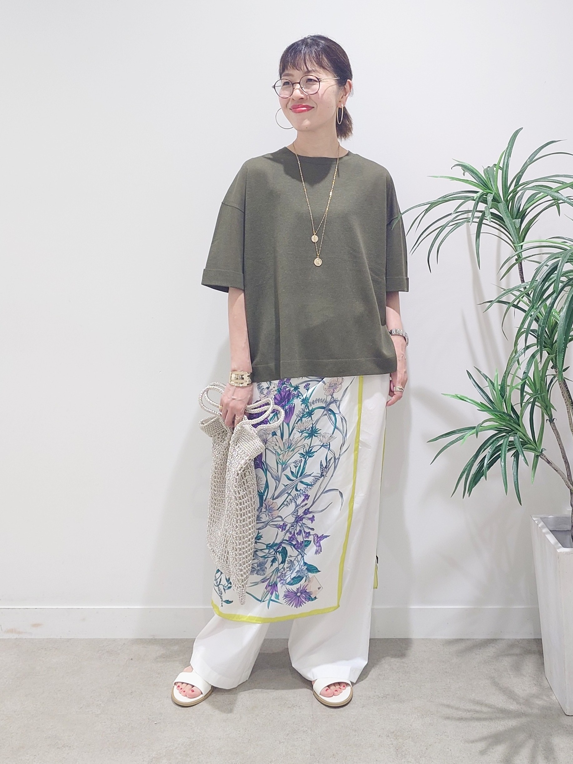 MUTSUKOさんの「UNTITLED｜【アンサンブル可/Tシャツ風/ゆったり】リラックスニットトップス」を使ったコーディネート