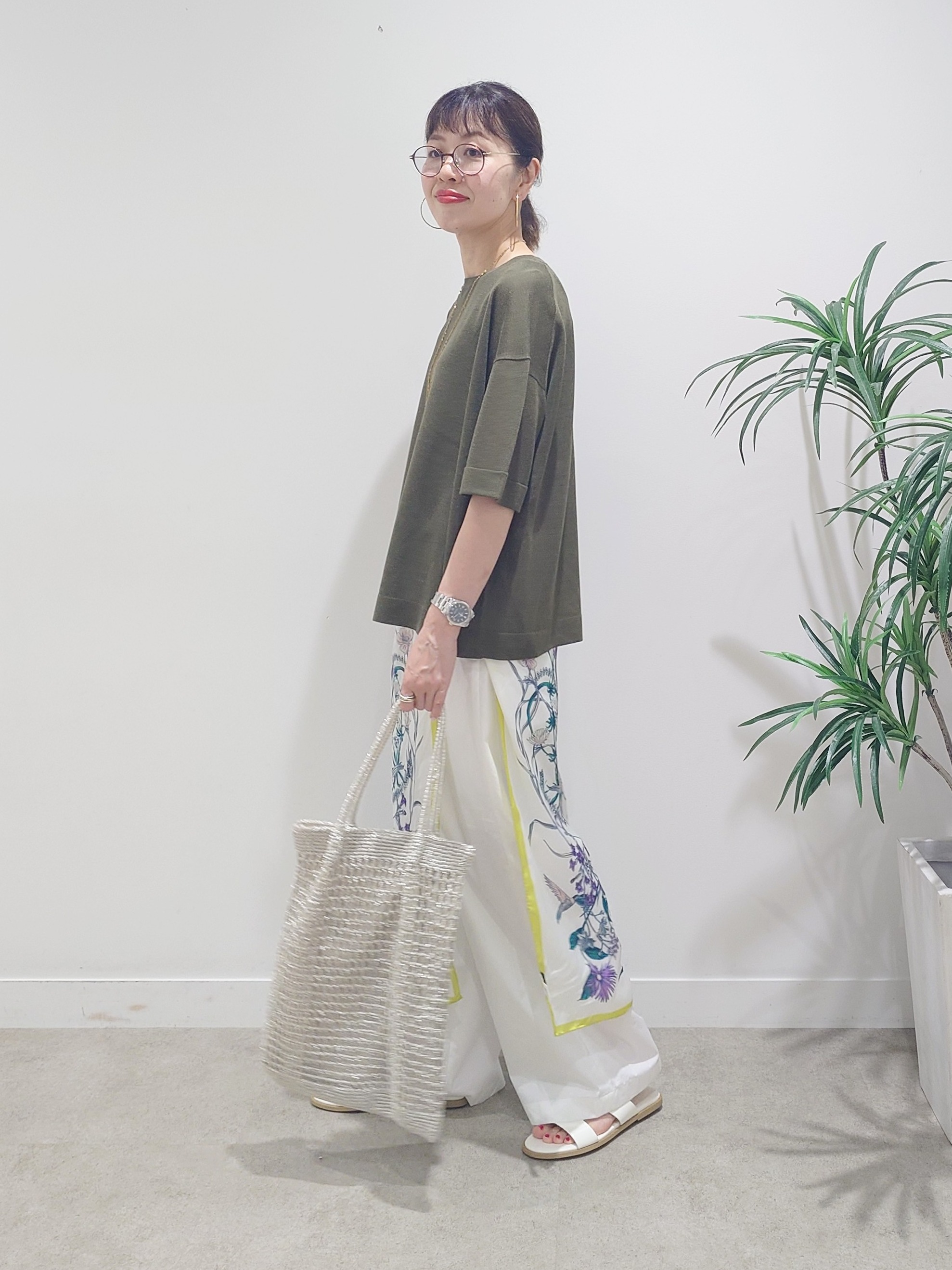 MUTSUKOさんの「UNTITLED｜【アンサンブル可/Tシャツ風/ゆったり】リラックスニットトップス」を使ったコーディネート