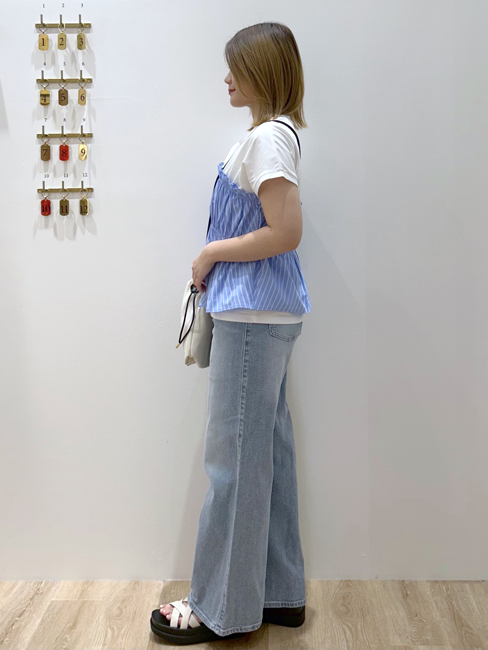 suzukaさんの「OPAQUE.CLIP｜ビスチェドッキングTシャツ【洗濯機OK】」を使ったコーディネート