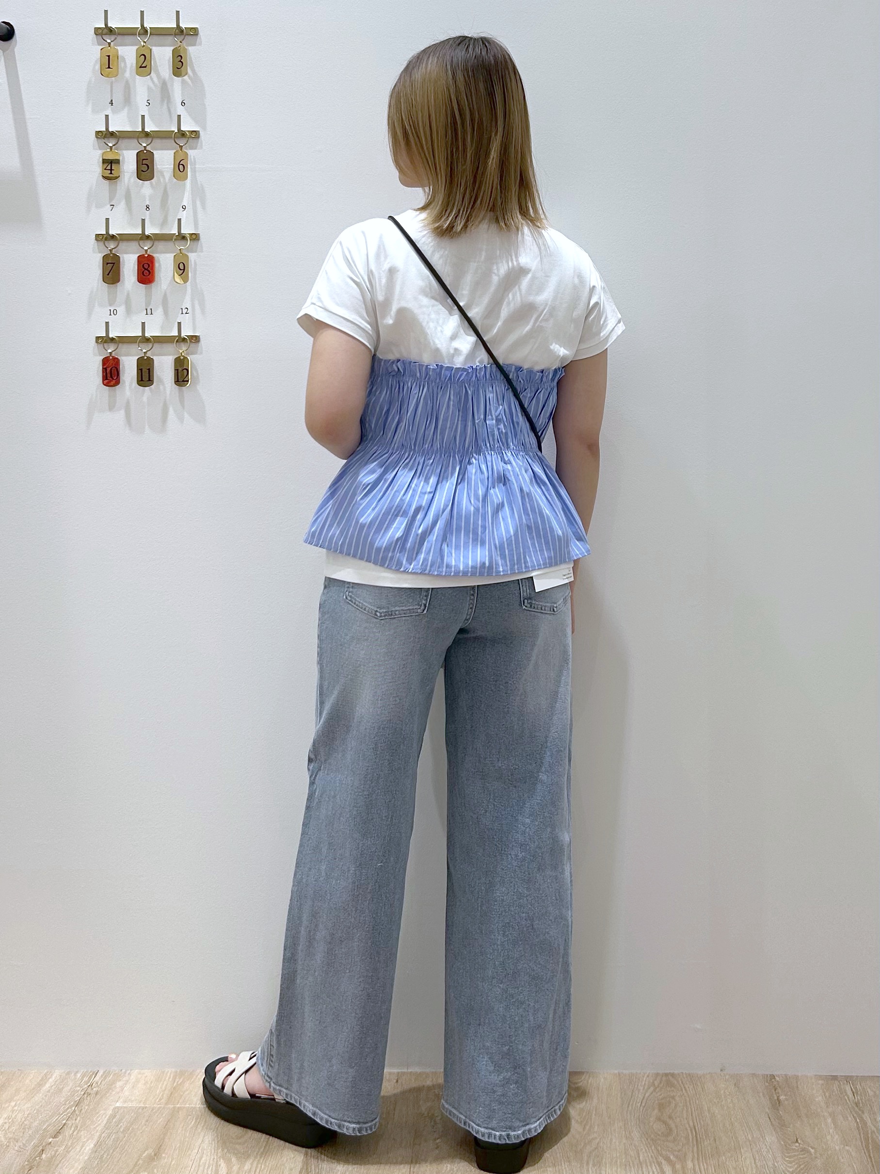 suzukaさんの「OPAQUE.CLIP｜ビスチェドッキングTシャツ【洗濯機OK】」を使ったコーディネート