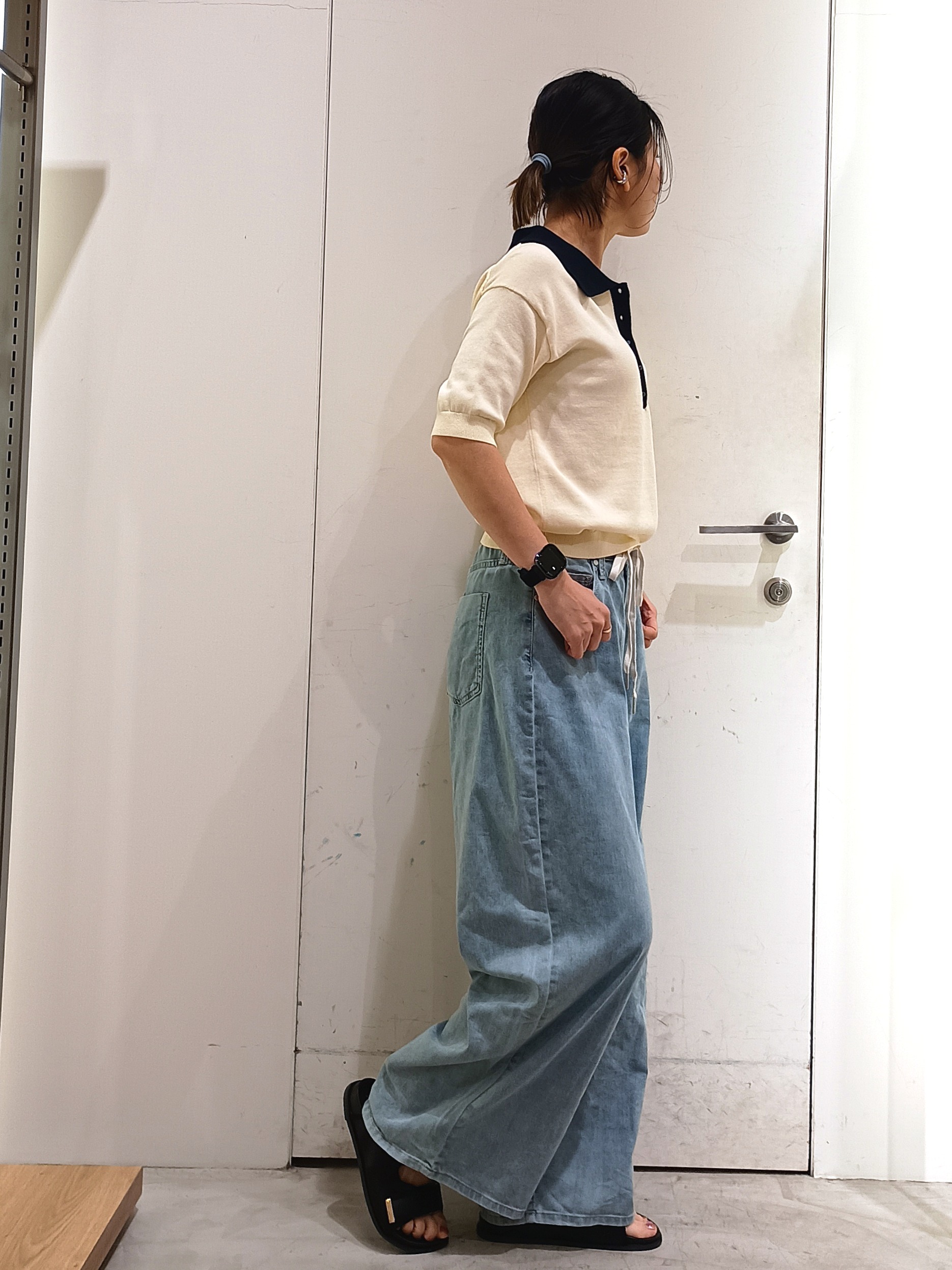 shinkoさんの「OPAQUE.CLIP｜ビッグポロ衿ニット【洗濯機OK】」を使ったコーディネート