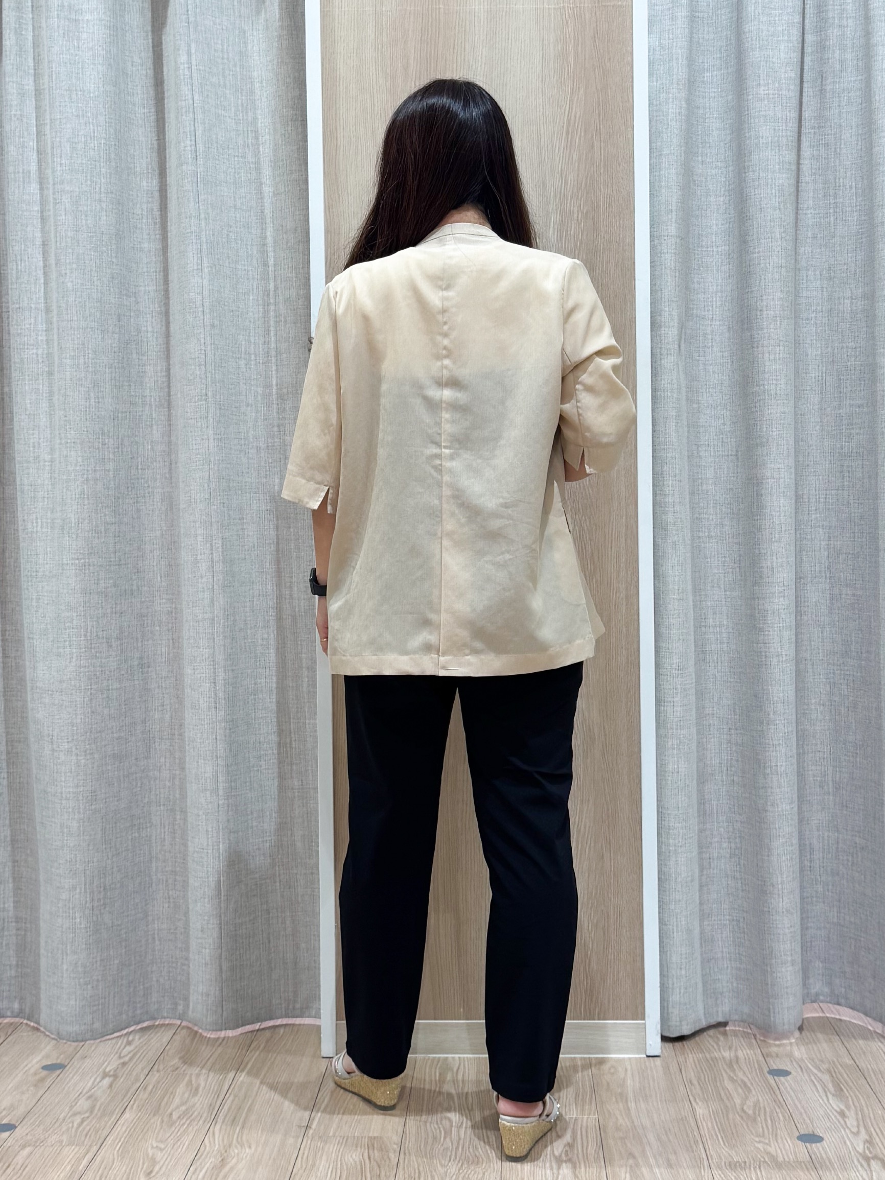 sachiさんの「grove｜【洗濯機OK/ひんやり】軽く羽織れるハーフスリーブジャケット」を使ったコーディネート