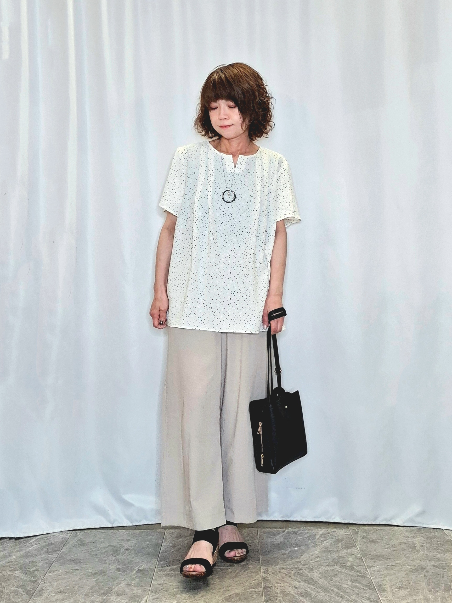 ぬーさんの「SHOO･LA･RUE｜【高レビュー/洗濯機可/セットアップ可】軽凛(かろりん) 半袖ジャケット」を使ったコーディネート