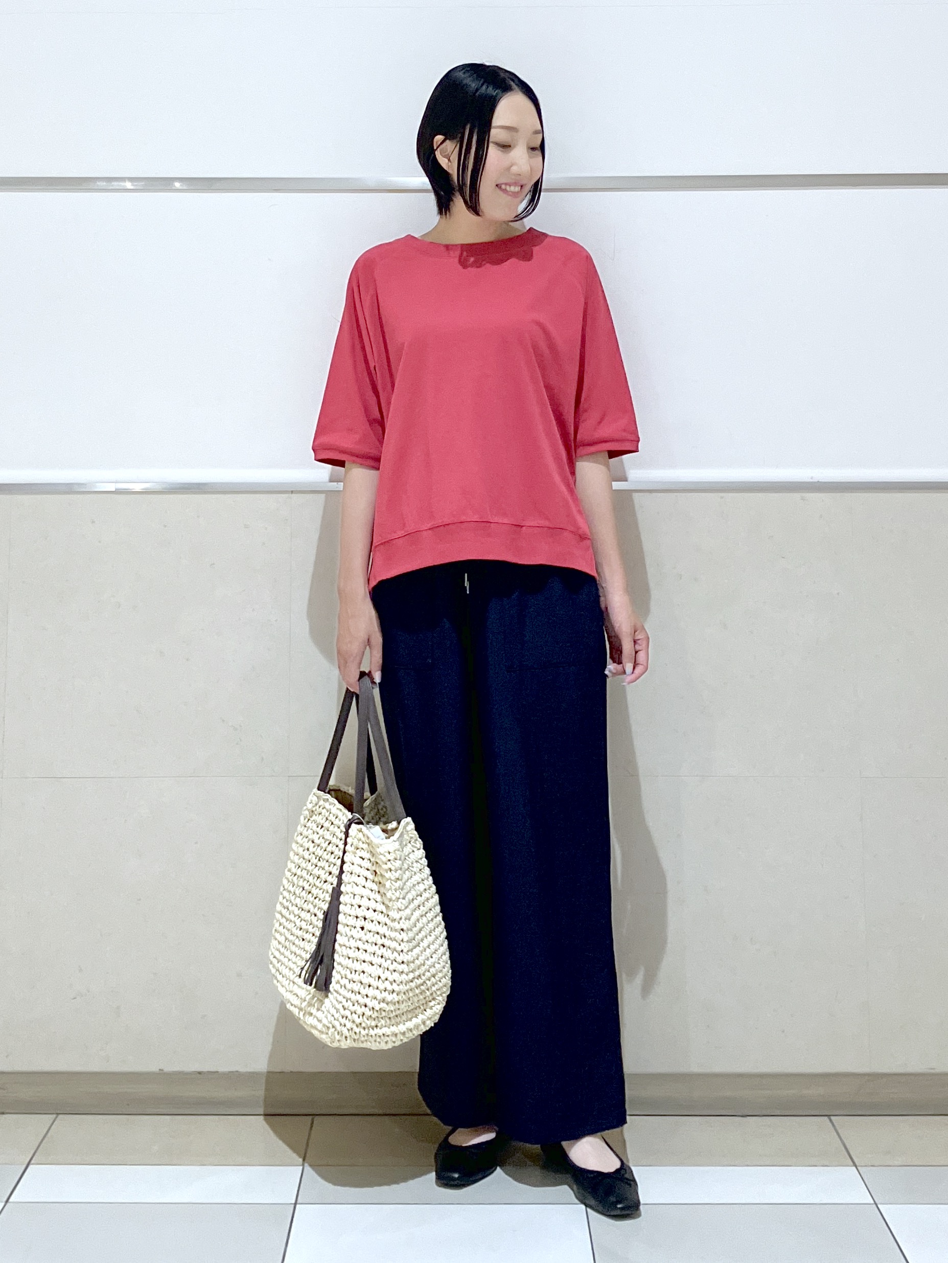 eriko さんの「Dessin｜【UVカット/接触冷感】フォルムカットソー5分袖」を使ったコーディネート