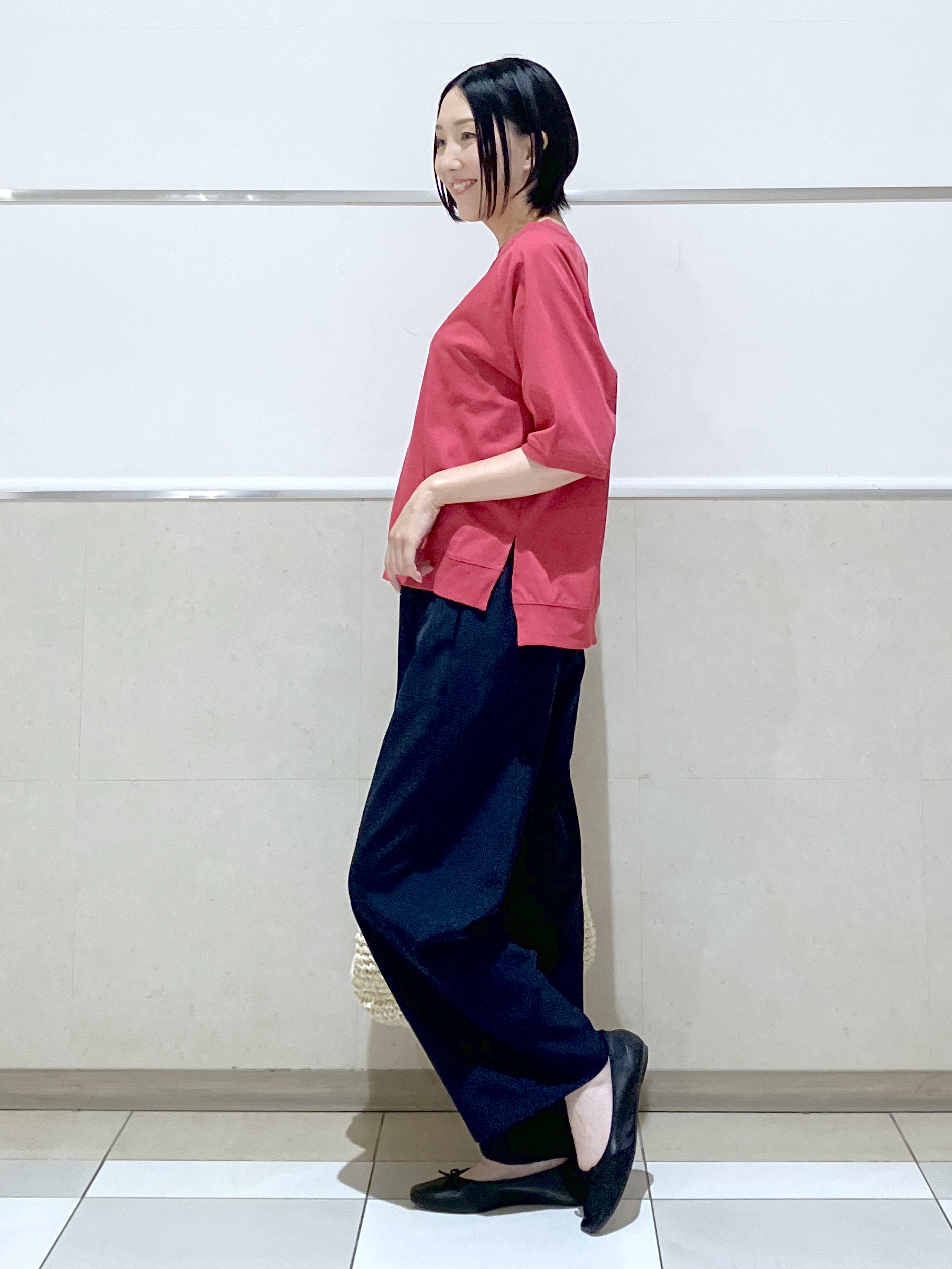 eriko さんの「Dessin｜【UVカット/接触冷感】フォルムカットソー5分袖」を使ったコーディネート