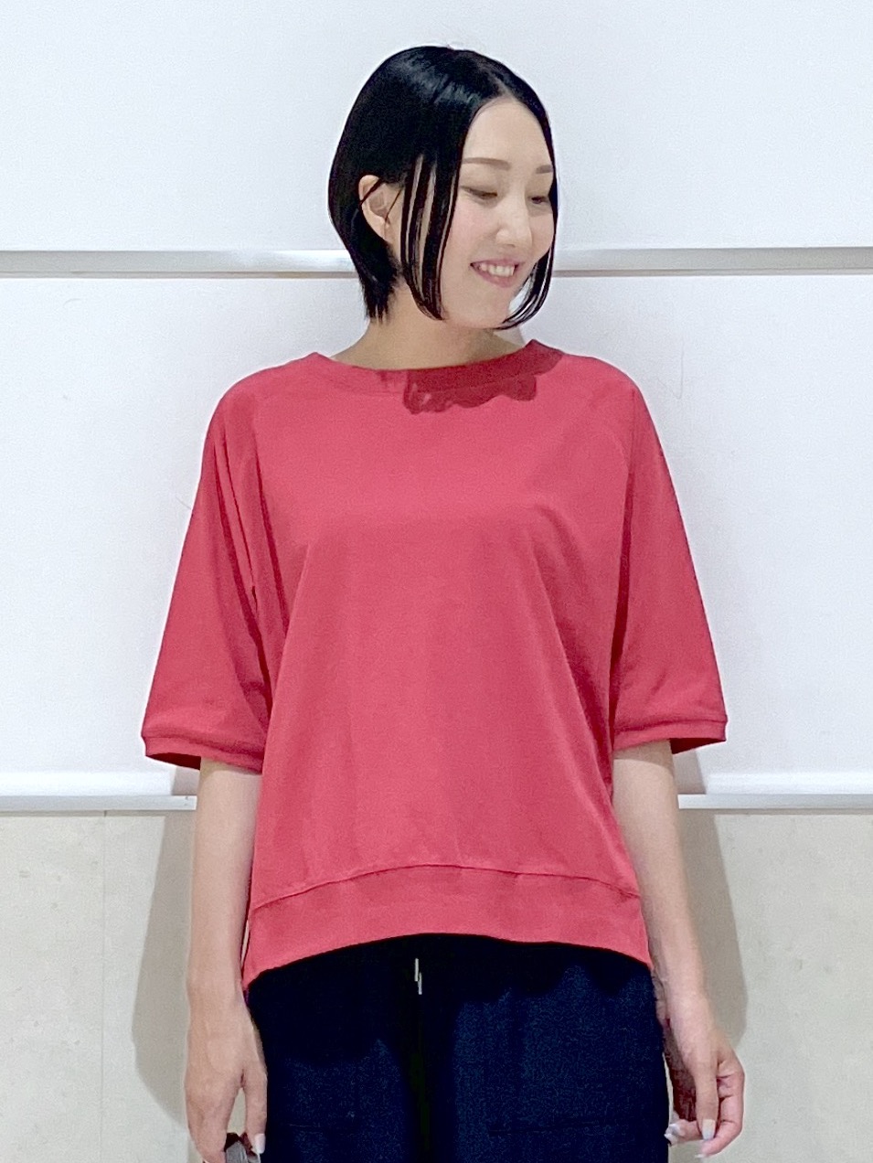 eriko さんの「Dessin｜【UVカット/接触冷感】フォルムカットソー5分袖」を使ったコーディネート