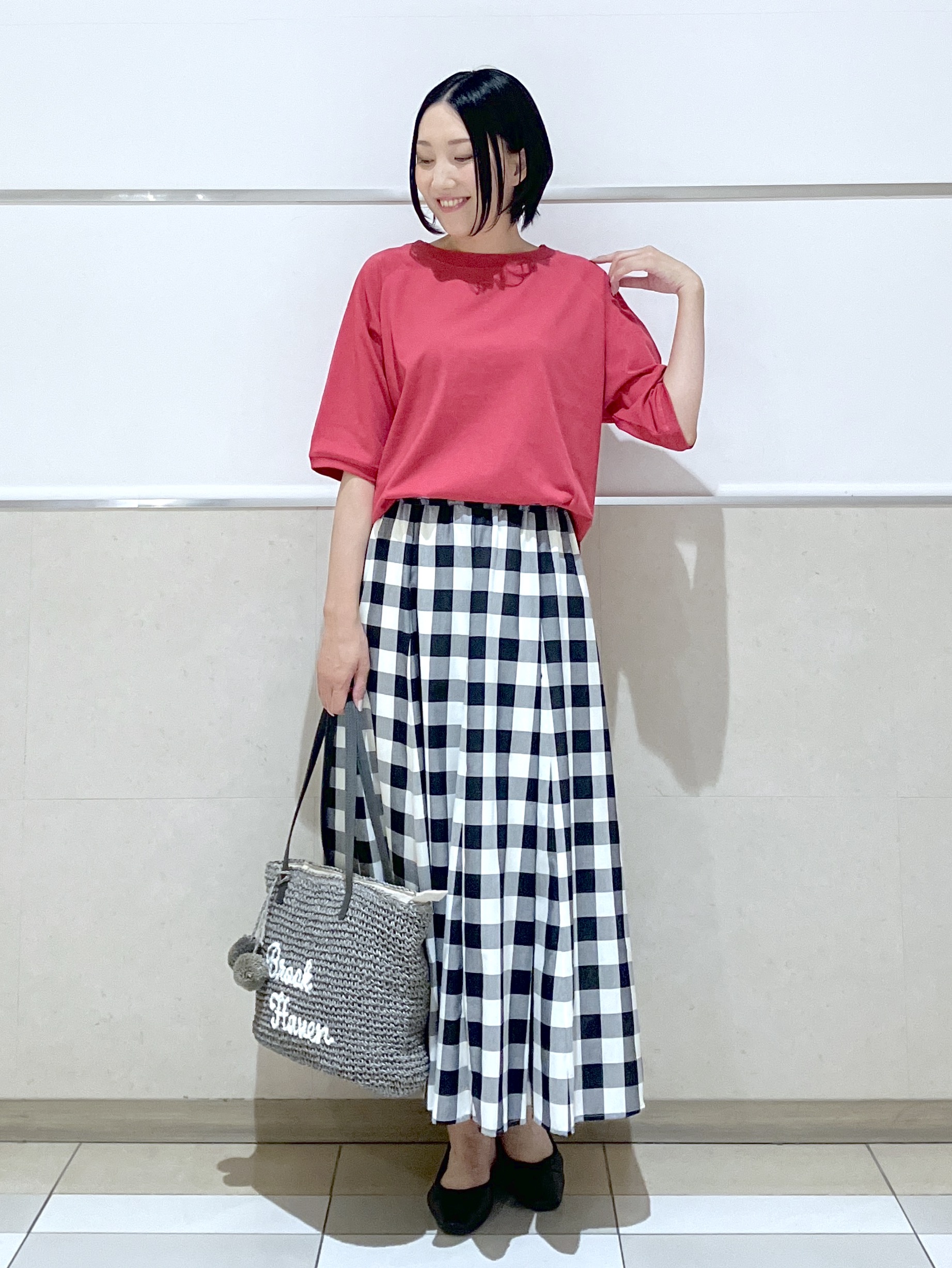 eriko さんの「Dessin｜【UVカット/接触冷感】フォルムカットソー5分袖」を使ったコーディネート