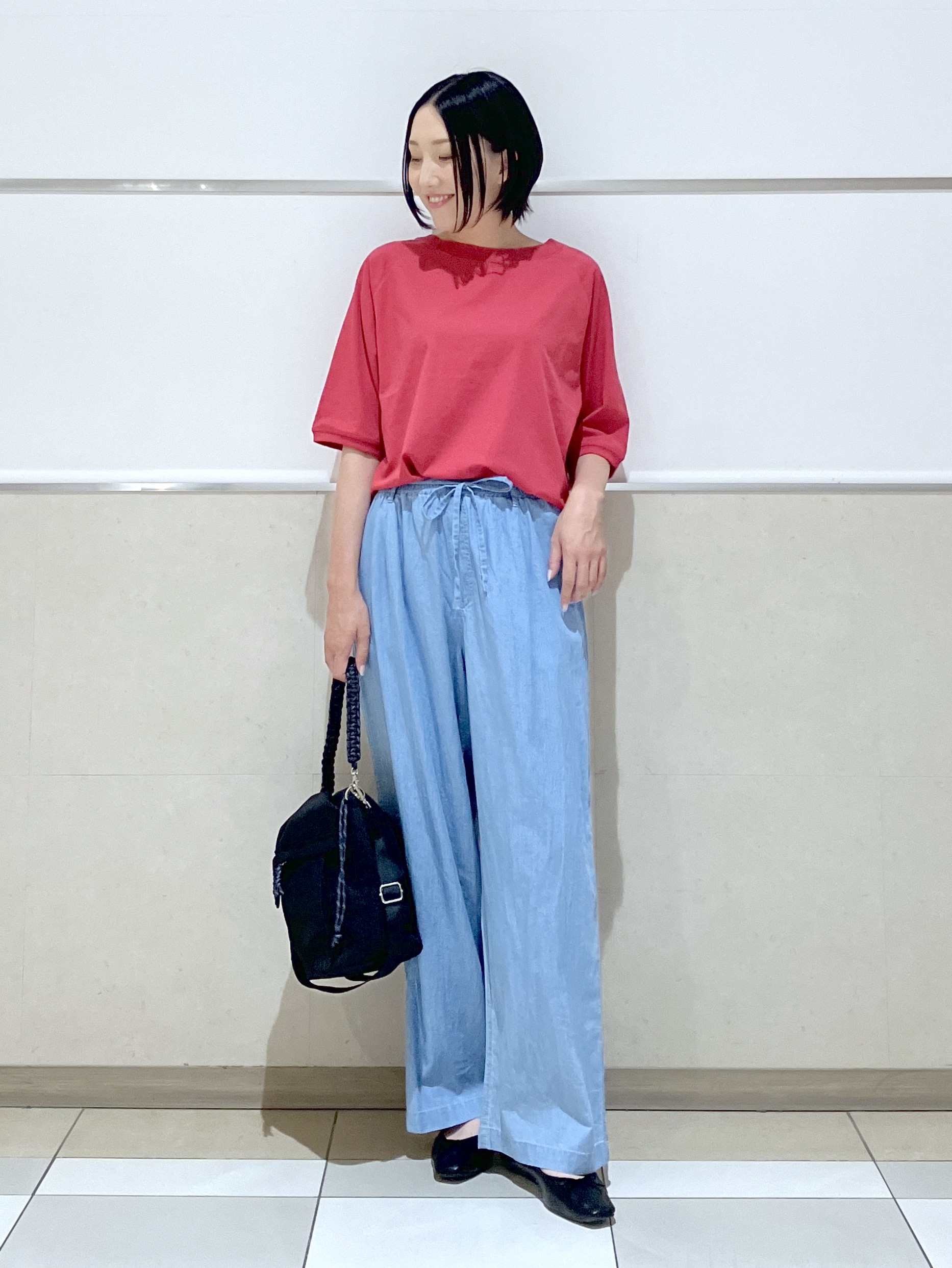 eriko さんの「Dessin｜【UVカット/接触冷感】フォルムカットソー5分袖」を使ったコーディネート