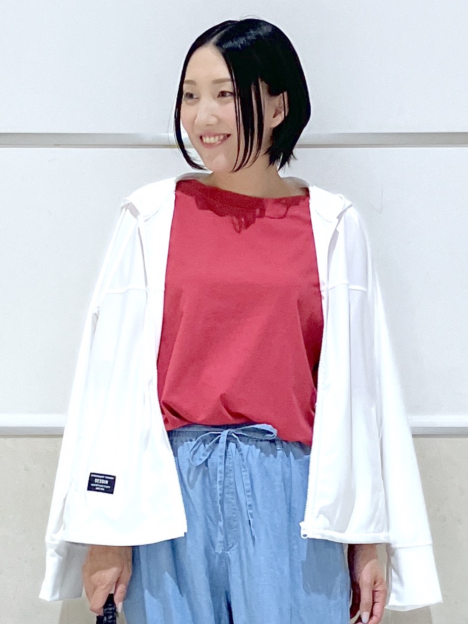 eriko さんの「Dessin｜【UVカット/接触冷感】フォルムカットソー5分袖」を使ったコーディネート
