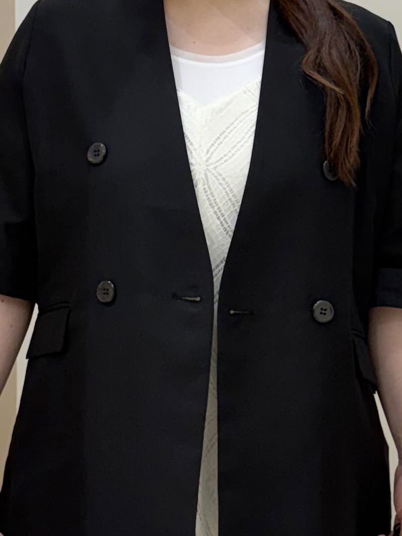 akariさんの「grove｜【洗濯機OK/ひんやり】軽く羽織れるハーフスリーブジャケット」を使ったコーディネート