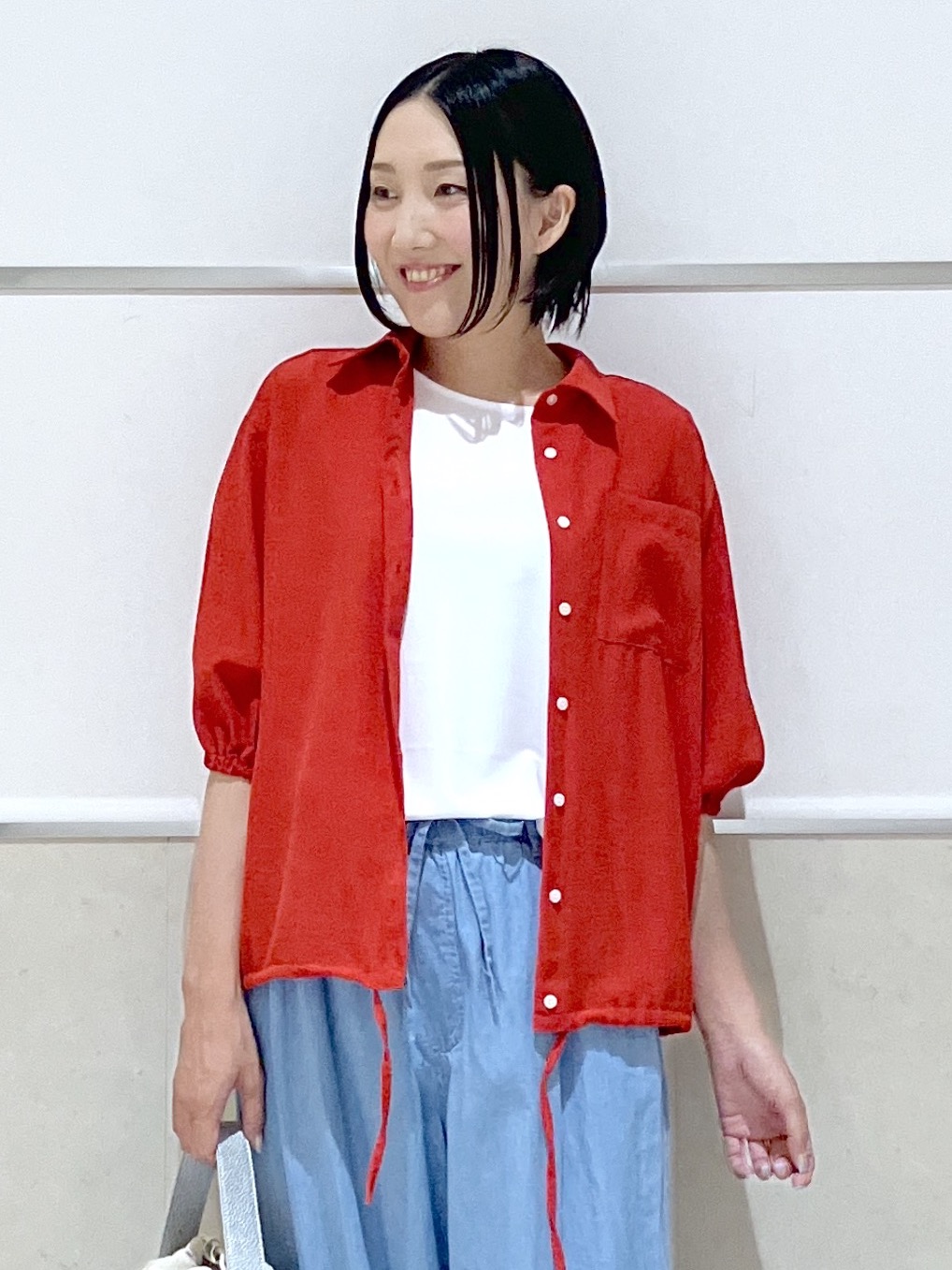 eriko さんの「Dessin｜【UVカット/接触冷感】ドロストシャツブラウス」を使ったコーディネート