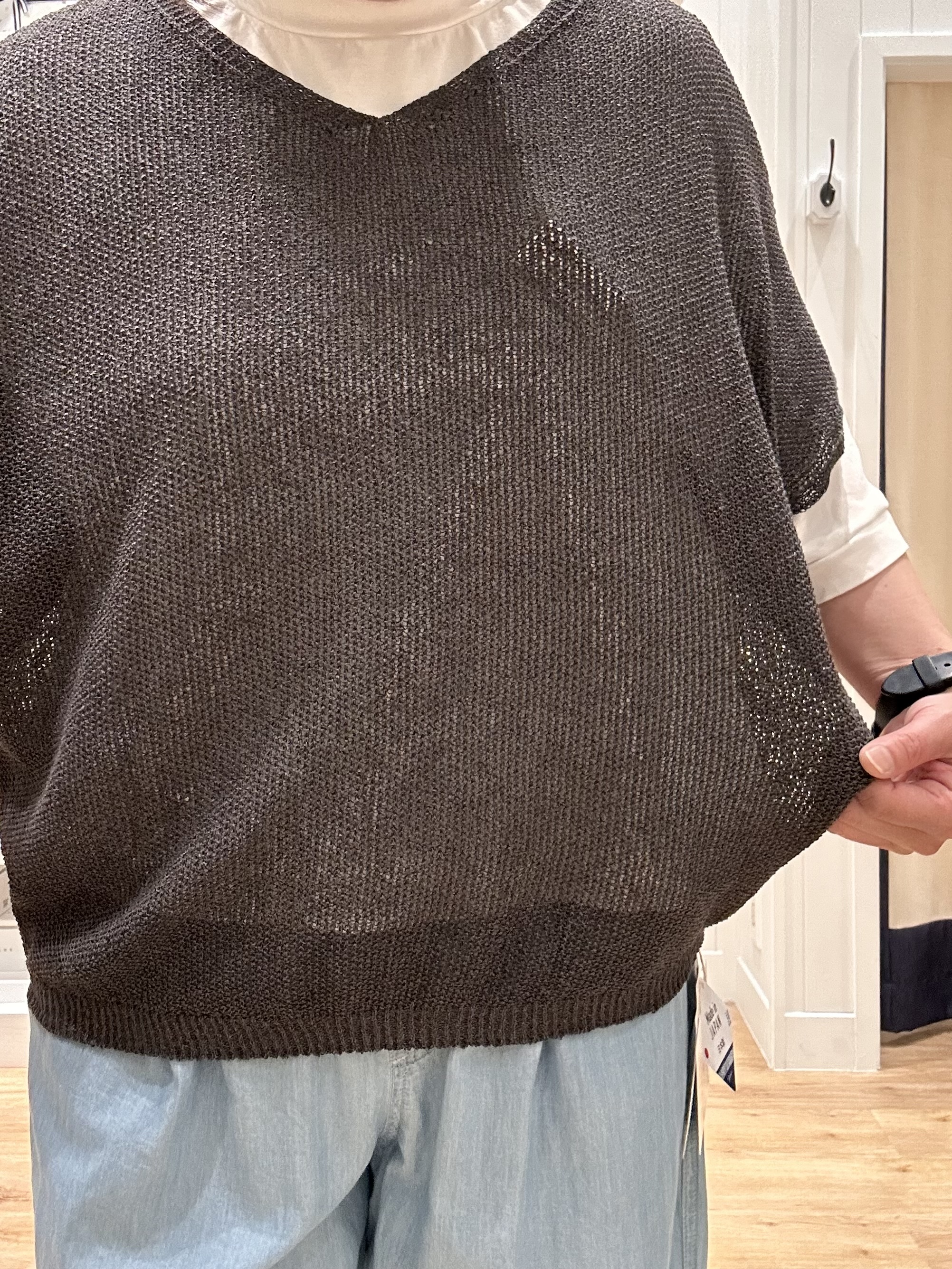 Aiさんの「Dessin｜【セットアップ可/ウエストゴム】3.8オンスシアーデニムパンツ」を使ったコーディネート