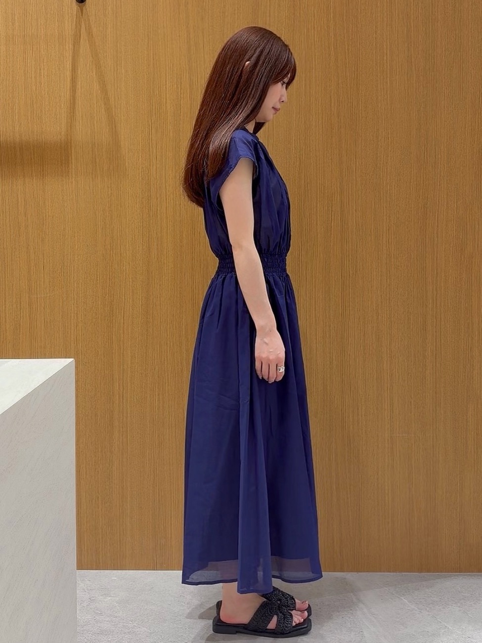 ayanaさんの「OPAQUE.CLIP｜ギャザーワンピース【洗濯機OK／イージーアイロン】」を使ったコーディネート