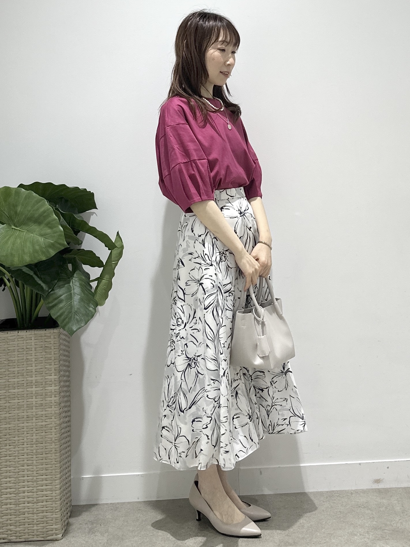 Miwaさんの「UNTITLED｜【汗染み防止/接触冷感】ランタンスリーブプルオーバー」を使ったコーディネート