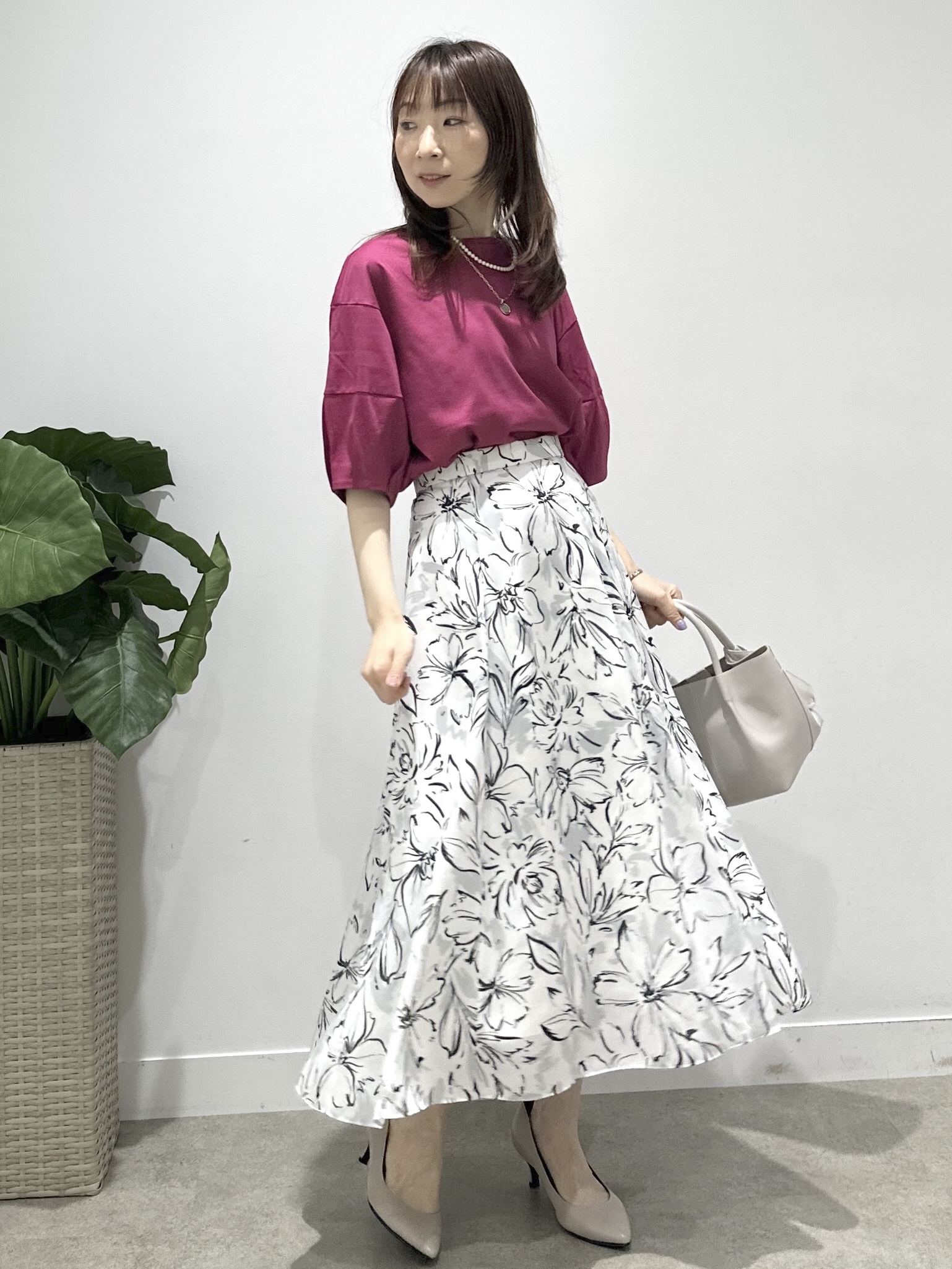 Miwaさんの「UNTITLED｜【汗染み防止/接触冷感】ランタンスリーブプルオーバー」を使ったコーディネート