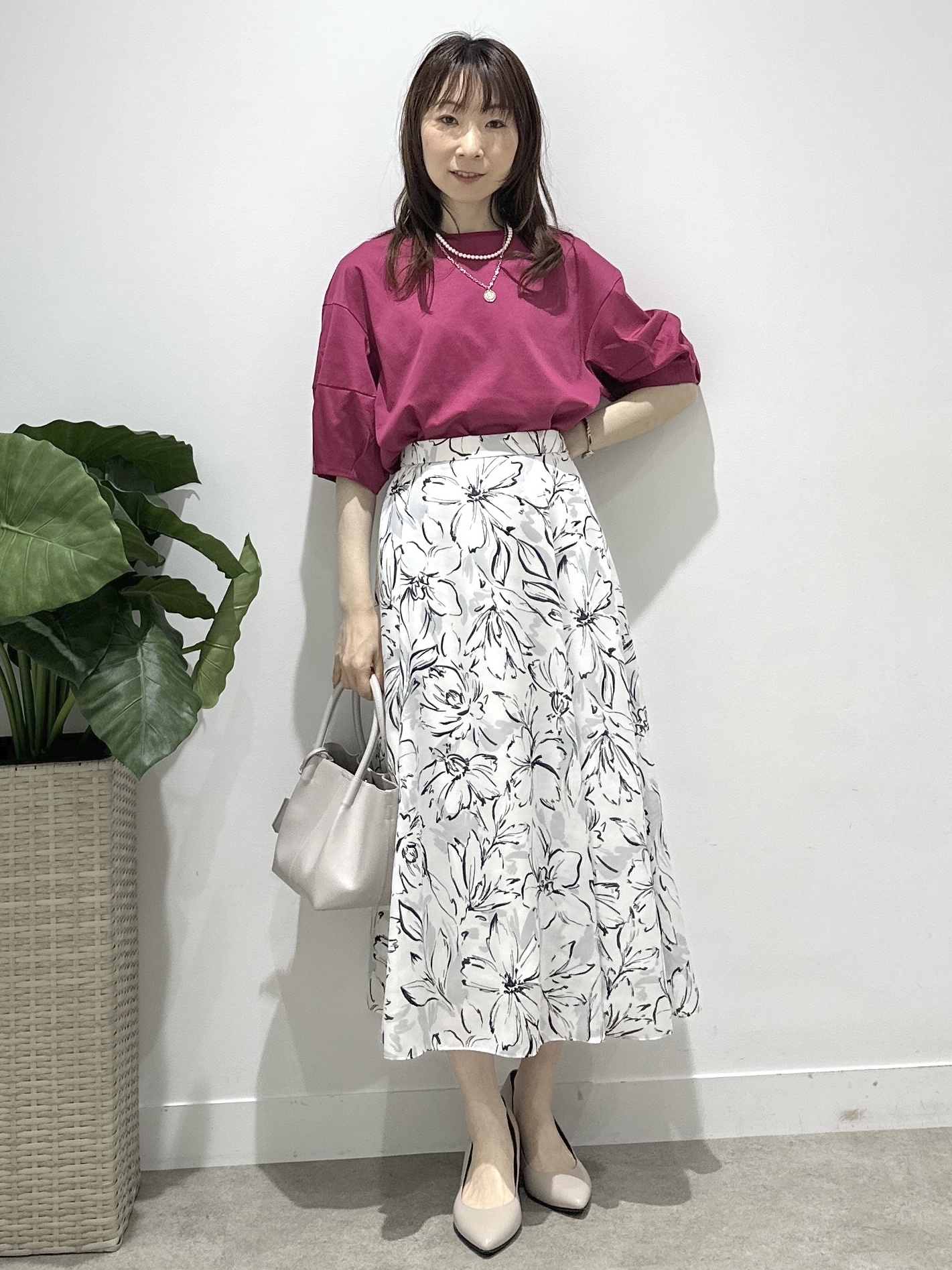 Miwaさんの「UNTITLED｜【汗染み防止/接触冷感】ランタンスリーブプルオーバー」を使ったコーディネート