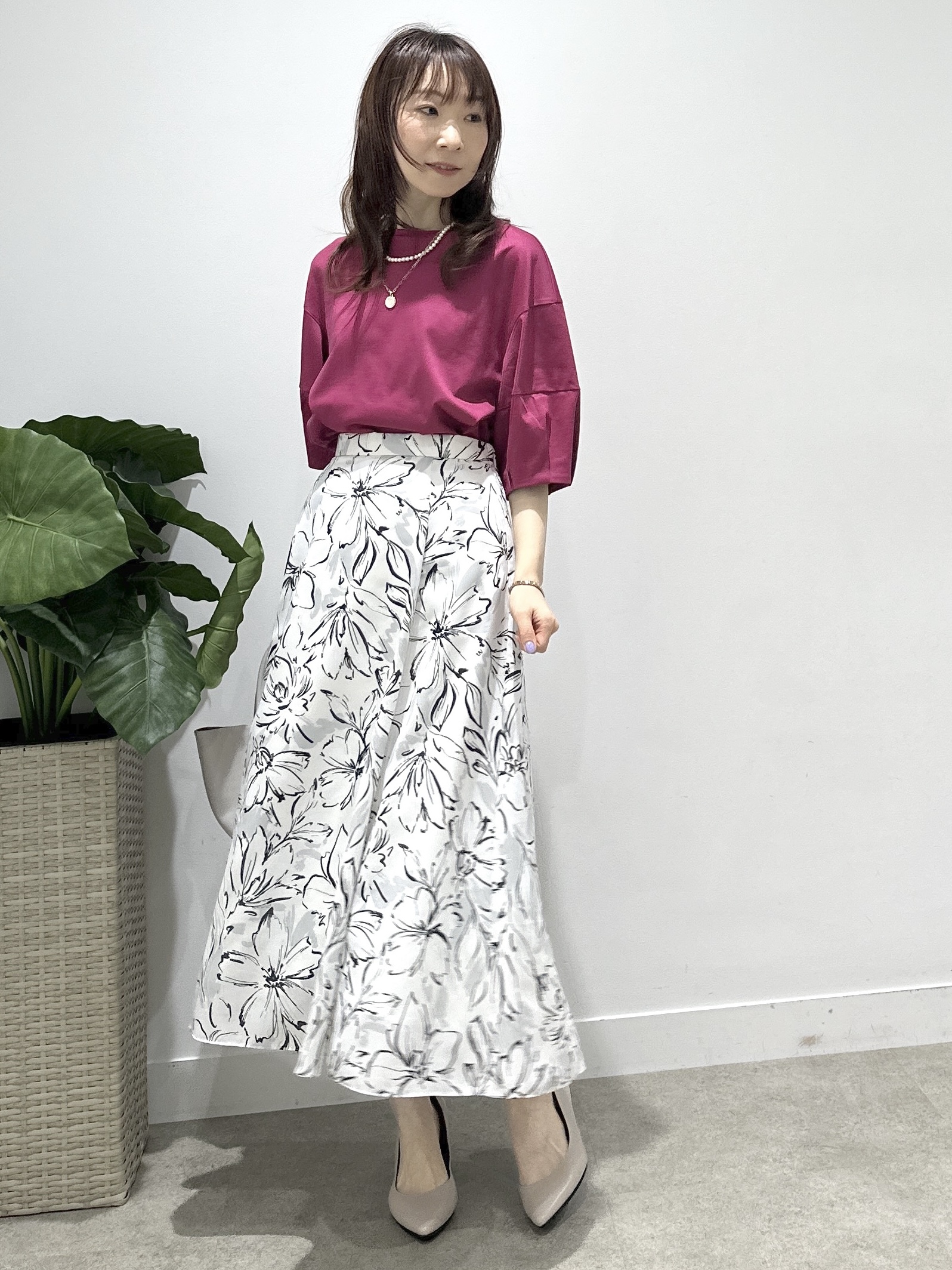 Miwaさんの「UNTITLED｜【汗染み防止/接触冷感】ランタンスリーブプルオーバー」を使ったコーディネート