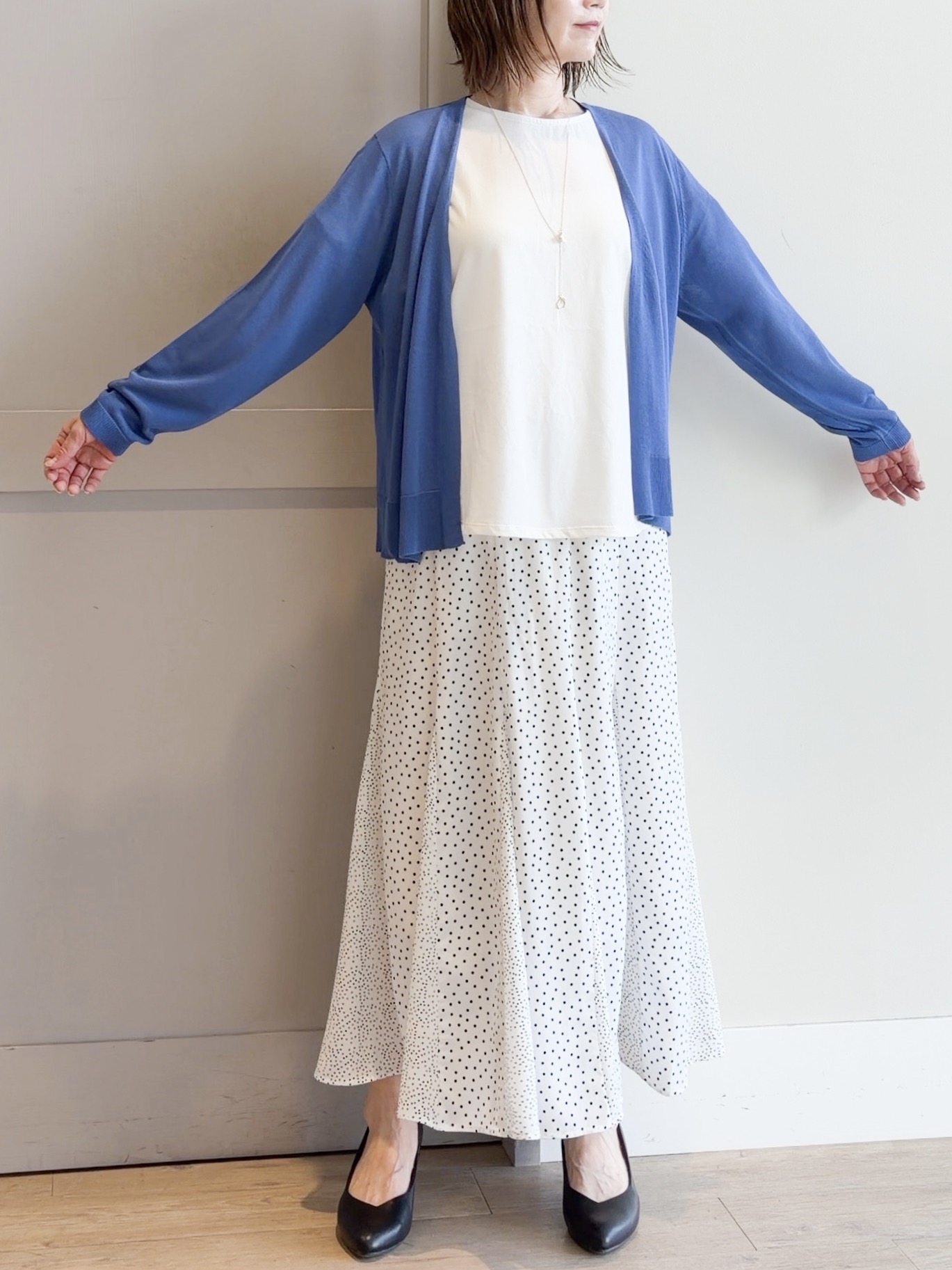 yamakoさんの「grove｜高評価！【UVカット】ベーシックショートカーディガン」を使ったコーディネート
