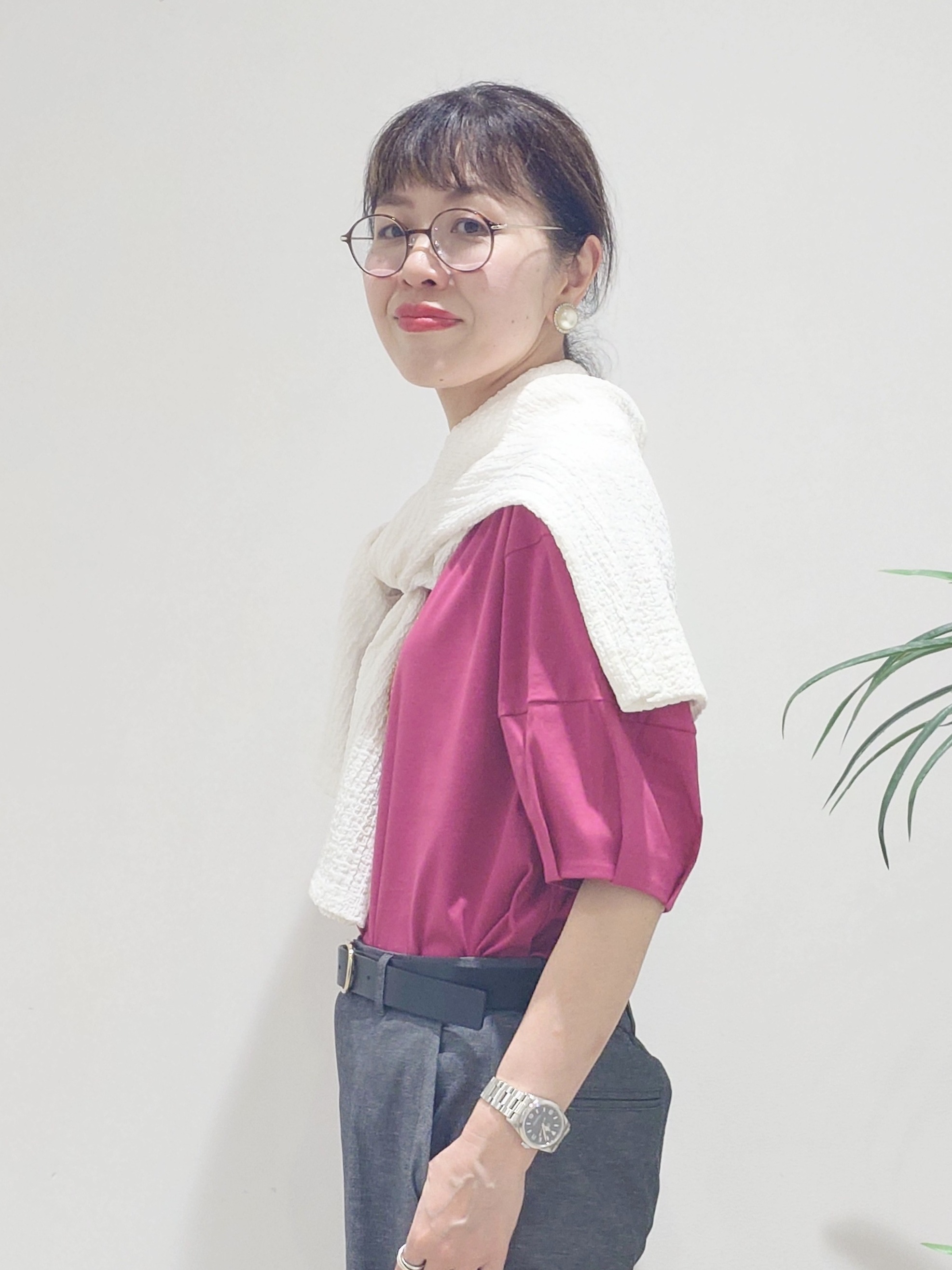 MUTSUKOさんの「UNTITLED｜【汗染み防止/接触冷感】ランタンスリーブプルオーバー」を使ったコーディネート