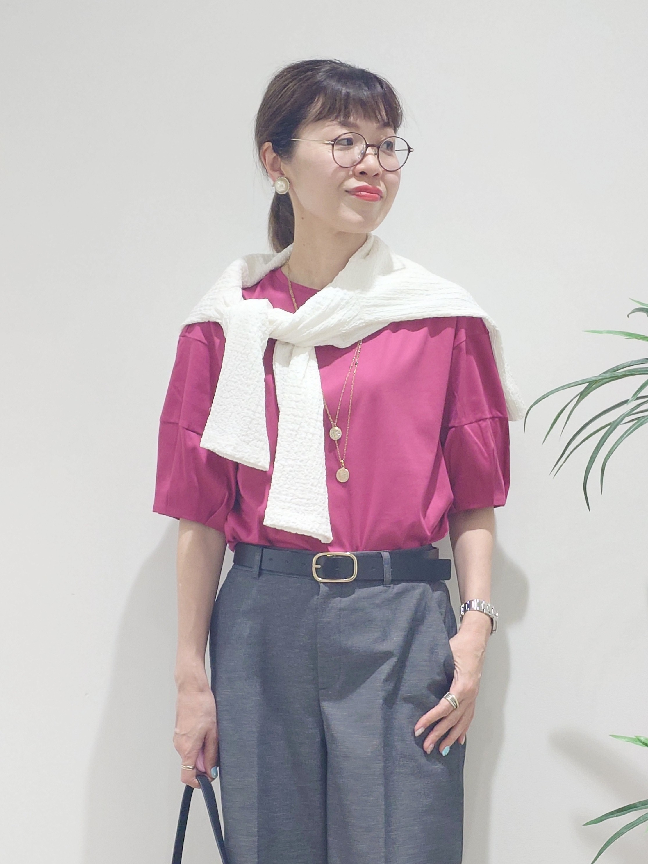 MUTSUKOさんの「UNTITLED｜【汗染み防止/接触冷感】ランタンスリーブプルオーバー」を使ったコーディネート
