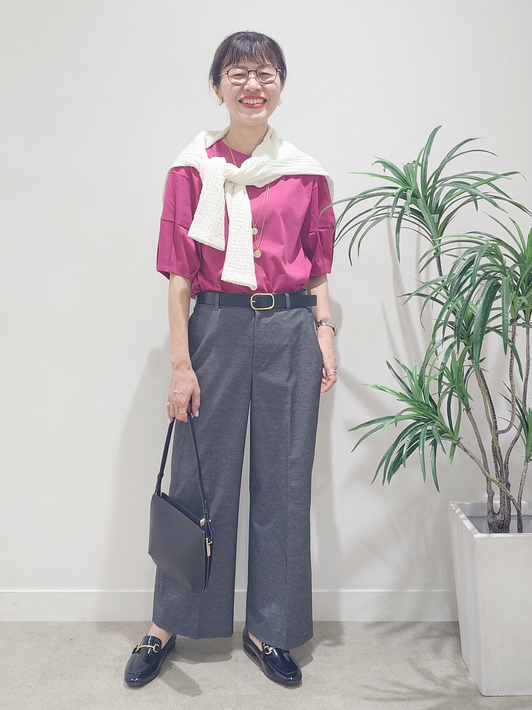 MUTSUKOさんの「UNTITLED｜【汗染み防止/接触冷感】ランタンスリーブプルオーバー」を使ったコーディネート