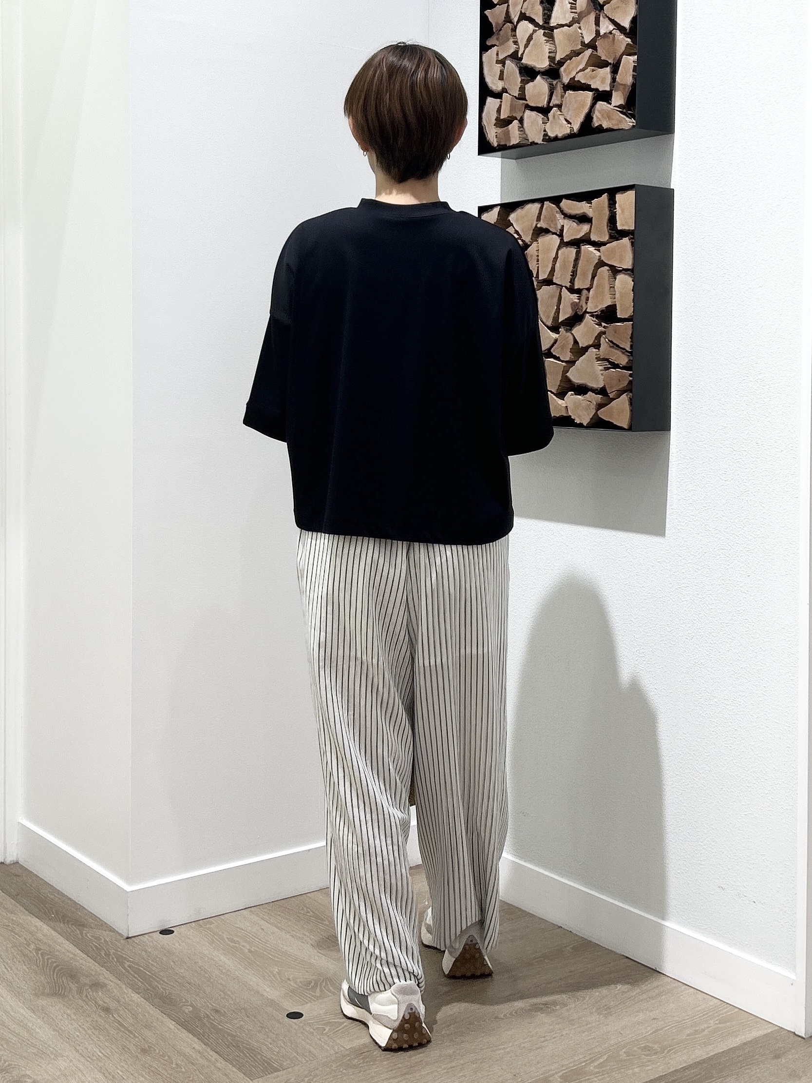 rairaiさんの「Dessin｜【体型カバー】美光沢カットソーボクシーシルエット」を使ったコーディネート
