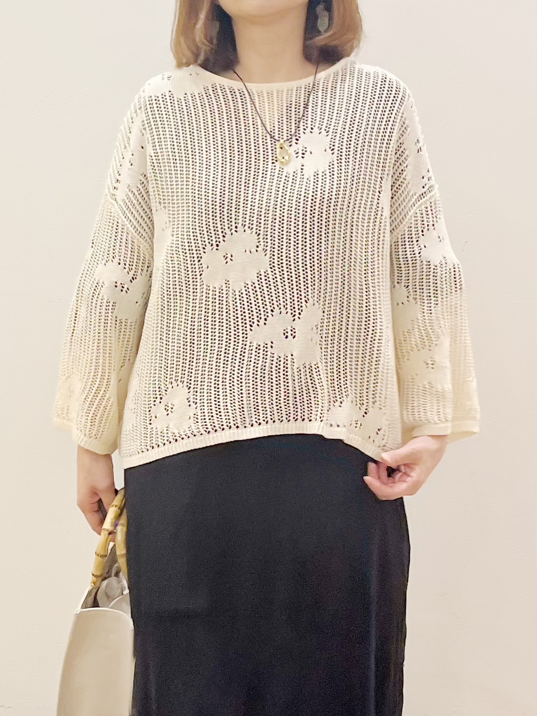kcさんの「OPAQUE.CLIP｜キーネックロングワンピース【洗える】」を使ったコーディネート