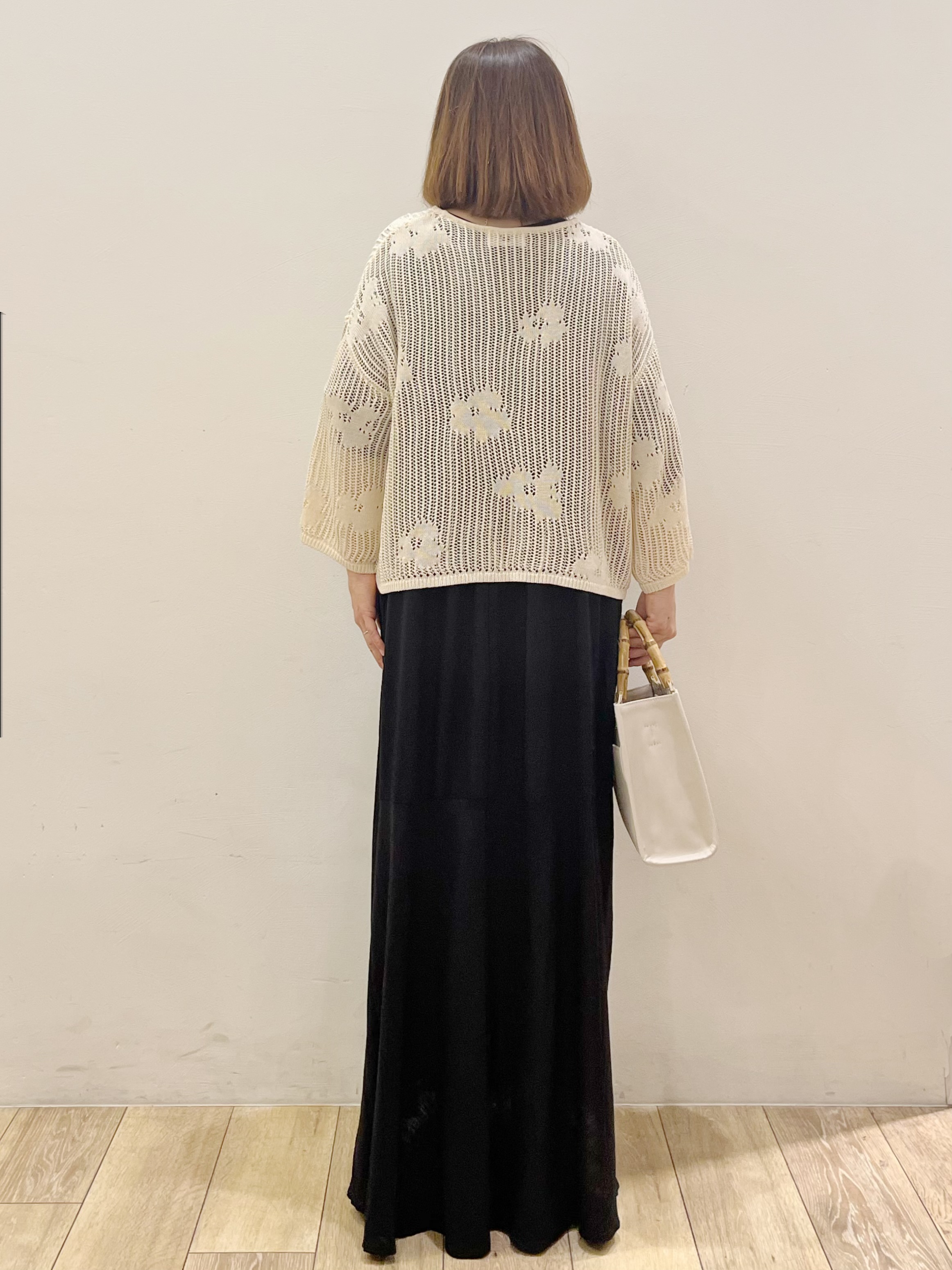 kcさんの「OPAQUE.CLIP｜キーネックロングワンピース【洗える】」を使ったコーディネート