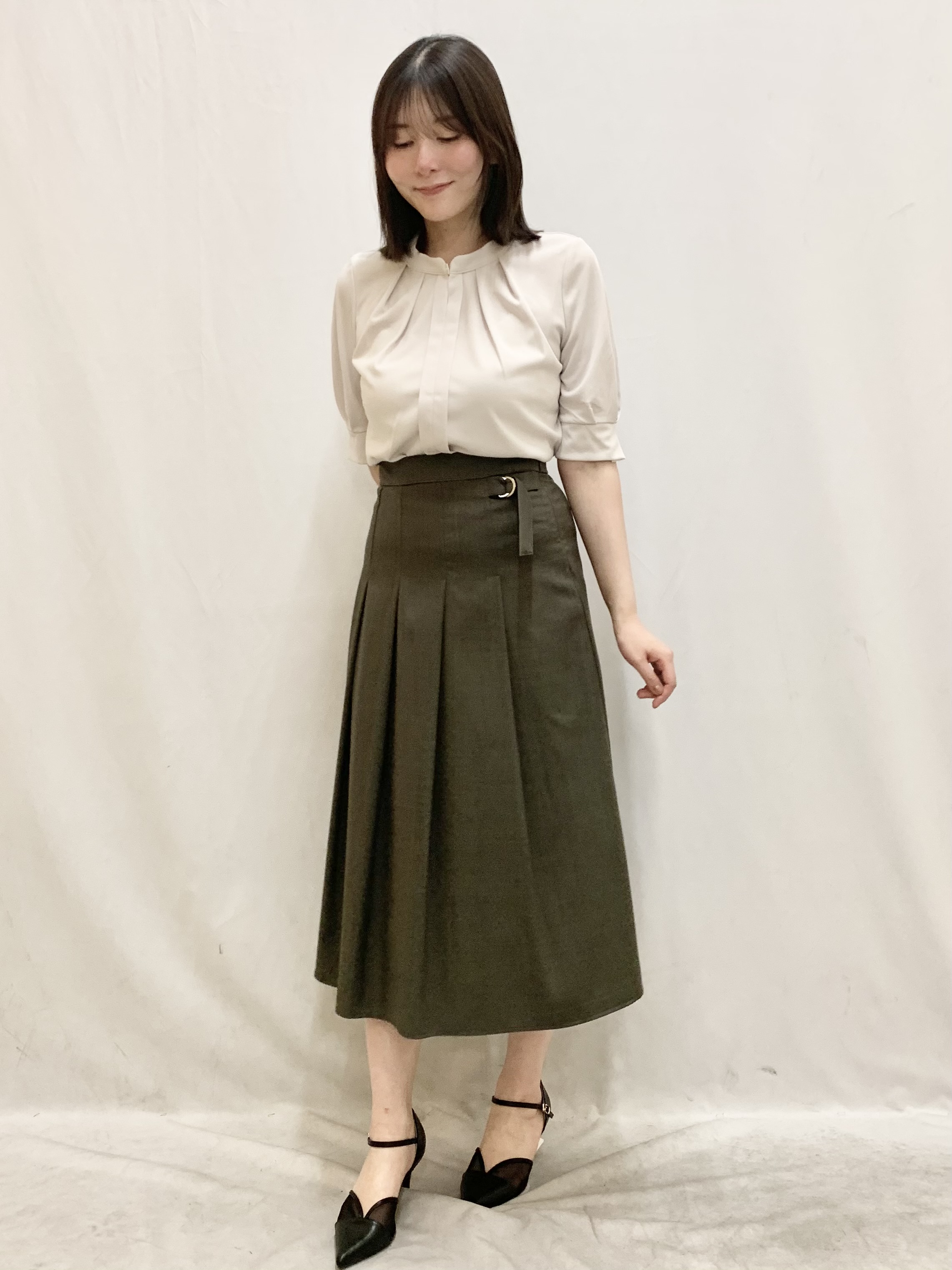 kasumiさんの「index｜UV バンドカラートップス【洗濯機OK／吸水速乾／接触冷感】《S～3L／6col》」を使ったコーディネート