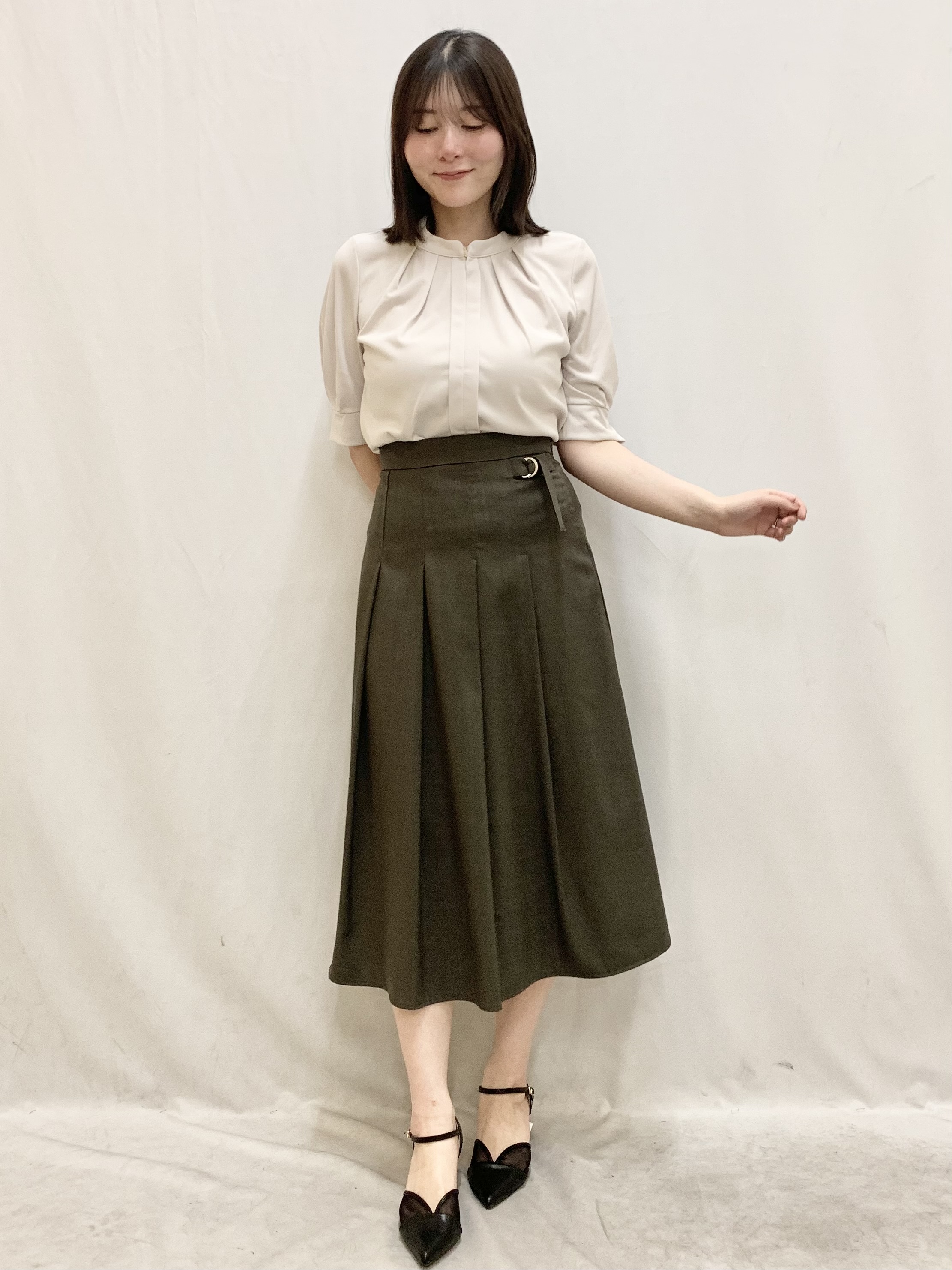kasumiさんの「index｜UV バンドカラートップス【洗濯機OK／吸水速乾／接触冷感】《S～3L／6col》」を使ったコーディネート