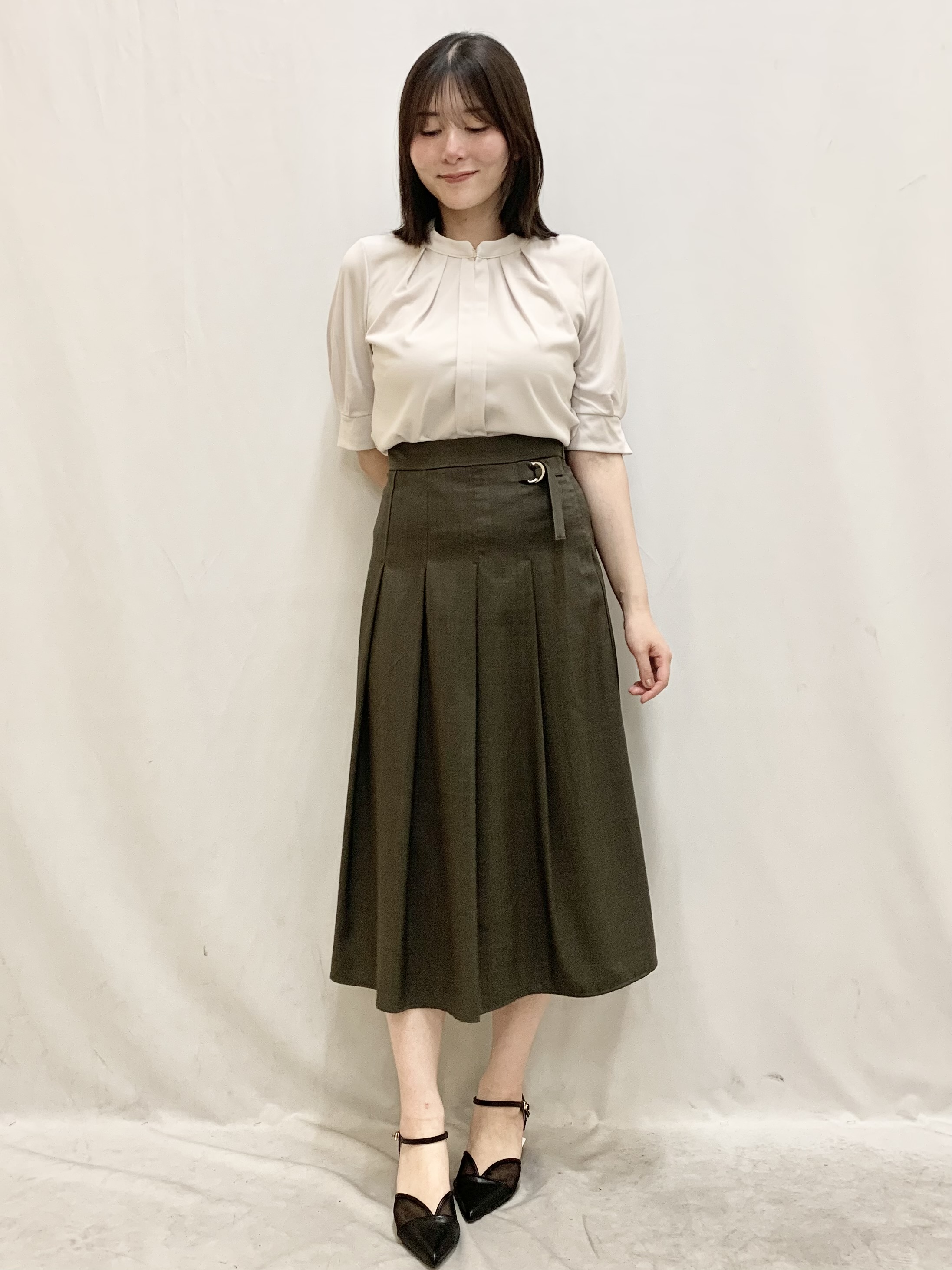 kasumiさんの「index｜UV バンドカラートップス【洗濯機OK／吸水速乾／接触冷感】《S～3L／6col》」を使ったコーディネート