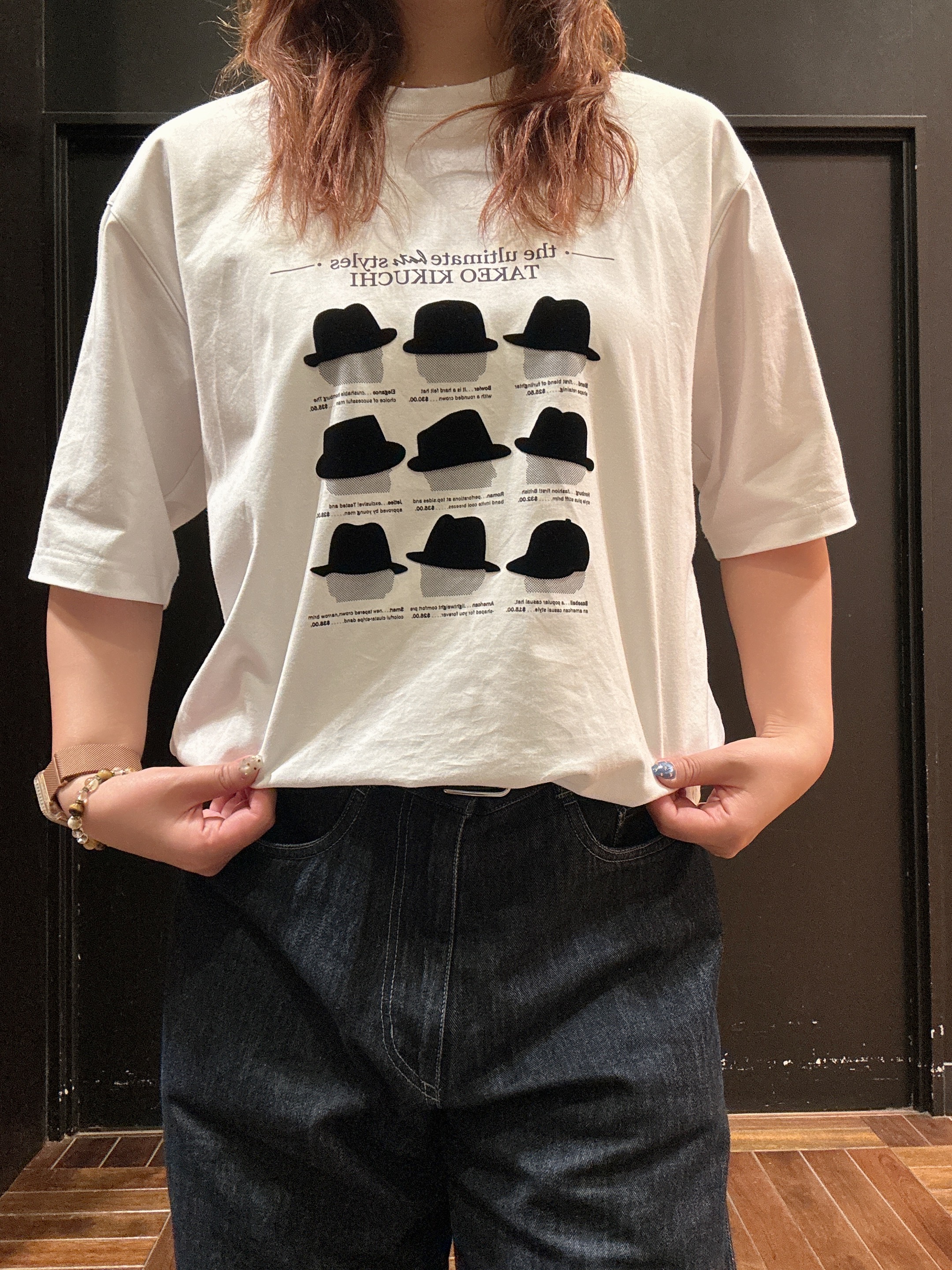 ヒナさんの「TAKEO KIKUCHI｜【BOWLER HAT LABEL】クールデオドラントジャージ ハットスタイルス 半袖Tシャツ」を使ったコーディネート